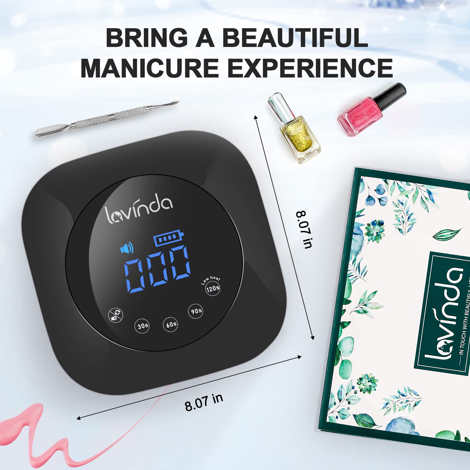**Lavinda Professional Electric Nail Drill Kit - 54W Rechargeable Nail Dryer & UV Lamp for Acrylic & Gel Nails - Perfect for Salon, Home Manicure & DIY Nail Art**