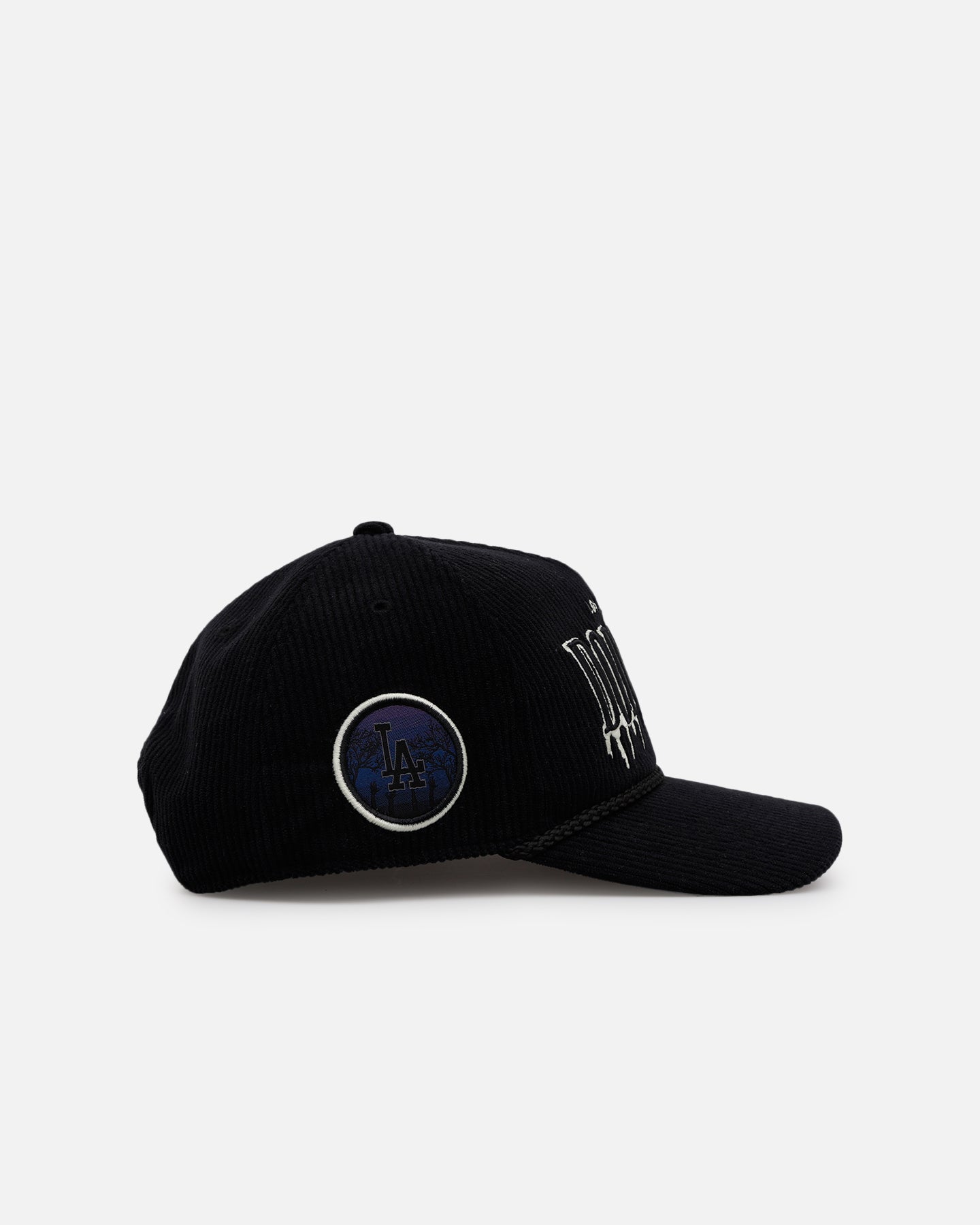 47 Brand Los Angeles Dodgers 'Slasher' 47 Hitch Corduroy Snapback Hat - Black MLB Baseball Cap for Men & Women - Perfect for Games, Streetwear & Casual Outfits