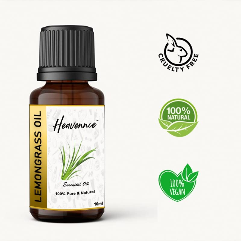 Heavennce Pure Lemongrass Essential Oil - 20ml (Pack of 2) | Natural Aromatherapy Oil for Hair Growth & Skin Care | Diffuser, Massage & Steam Therapy | Perfect for Relaxation, Stress Relief & Home Spa