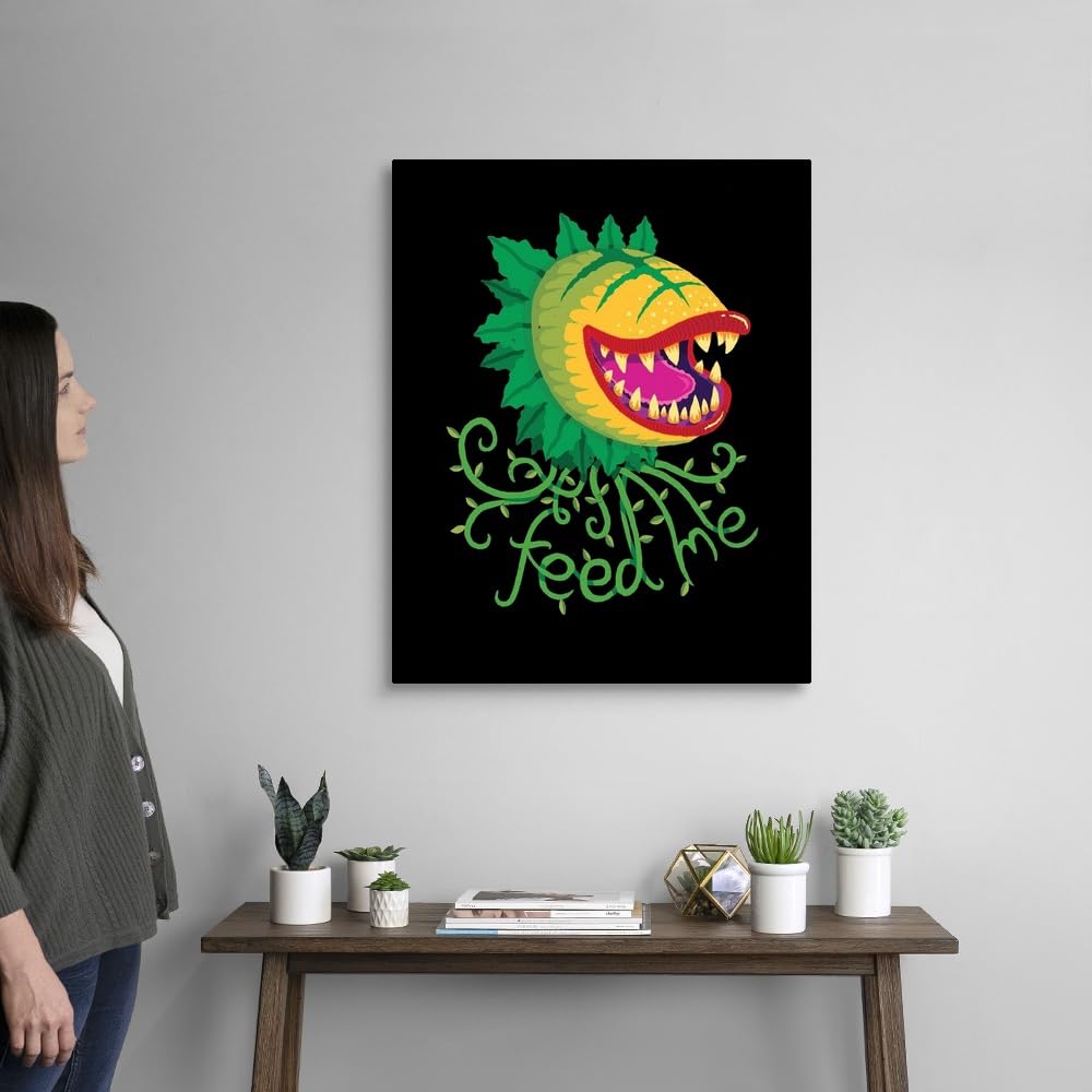 Feed Me Canvas Wall Art Print by Michael Buxton - 24x30 Inch Contemporary Home Decor Artwork - Perfect for Living Room, Bedroom & Office Wall Decor