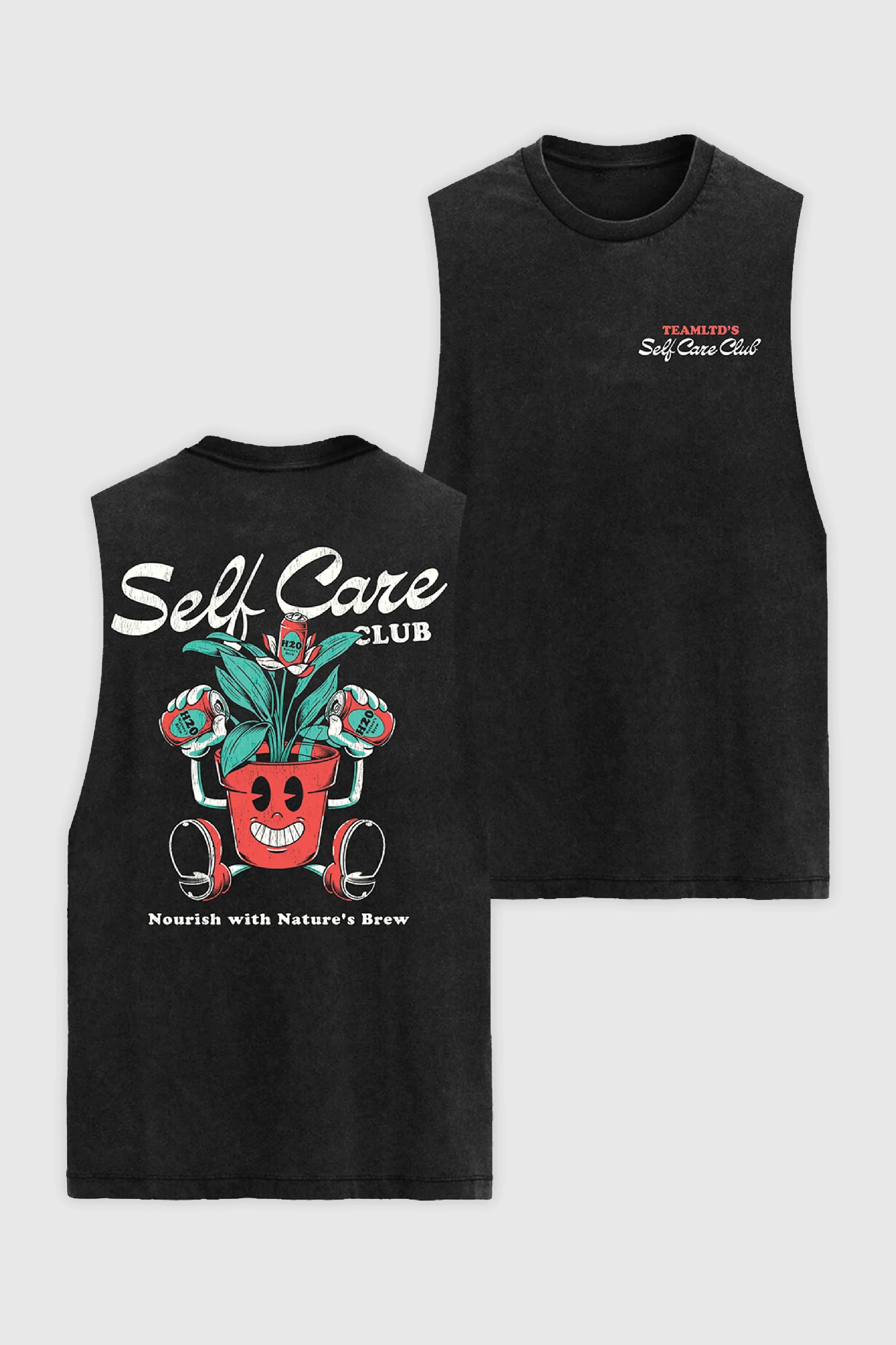 Self Care Aussie Tank Top - Women's Comfortable Loose Fit Yoga T-Shirt for Workout, Gym, and Casual Wear
