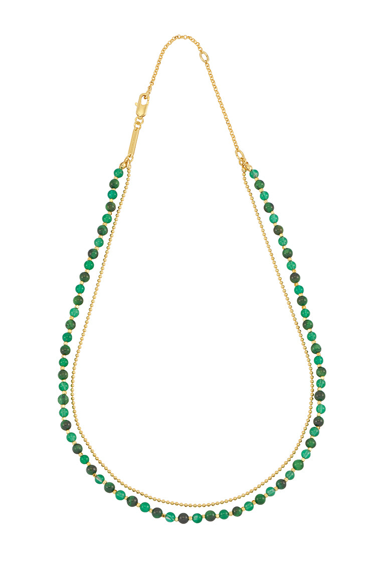 Gemstone Duo Necklace for Women - Elegant Healing Crystal Jewelry for Everyday Wear & Special Occasions