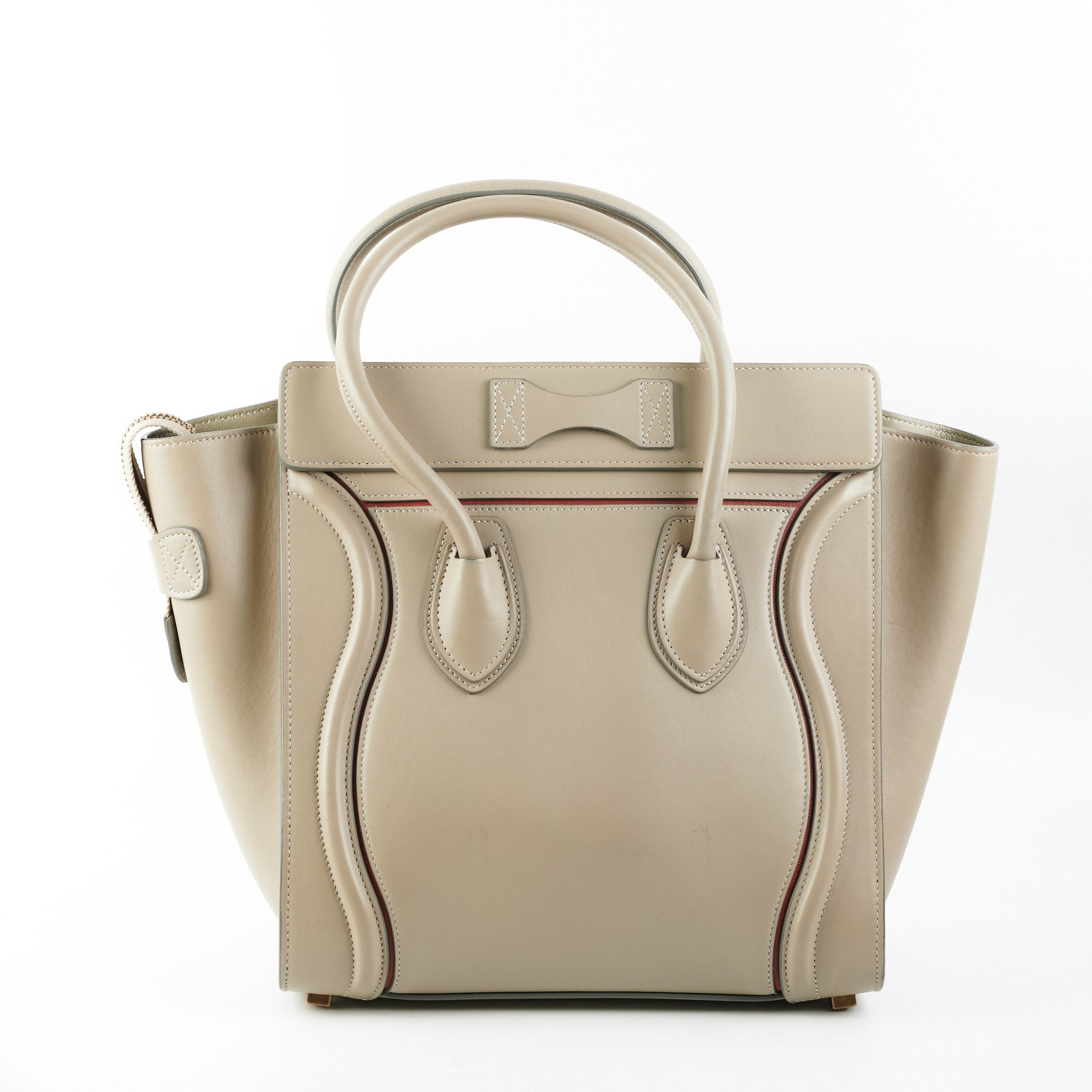 Celine Micro Luggage Bag in Grey | Premium Leather Crossbody Handbag for Women | Perfect for Work, Travel & Everyday Use