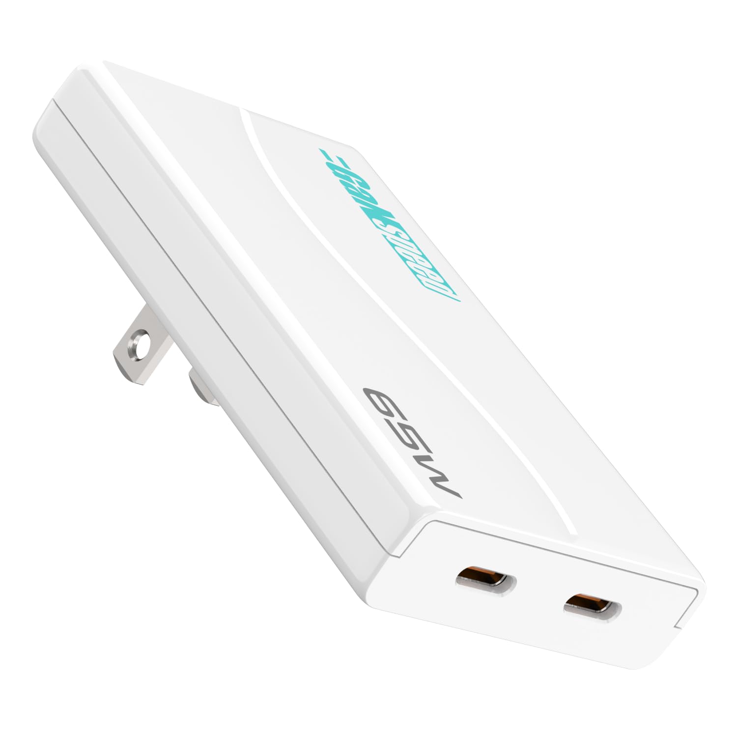 UltraSlim 65W GaN PD USB C Wall Charger - 2-Port Fast Charging Adapter for iPhone 15/16 Pro Max, Samsung Galaxy S24/Z Fold, iPad Air/Pro, MacBook Air/Pro - Compact Travel Charger for Home, Office & Airplane Use