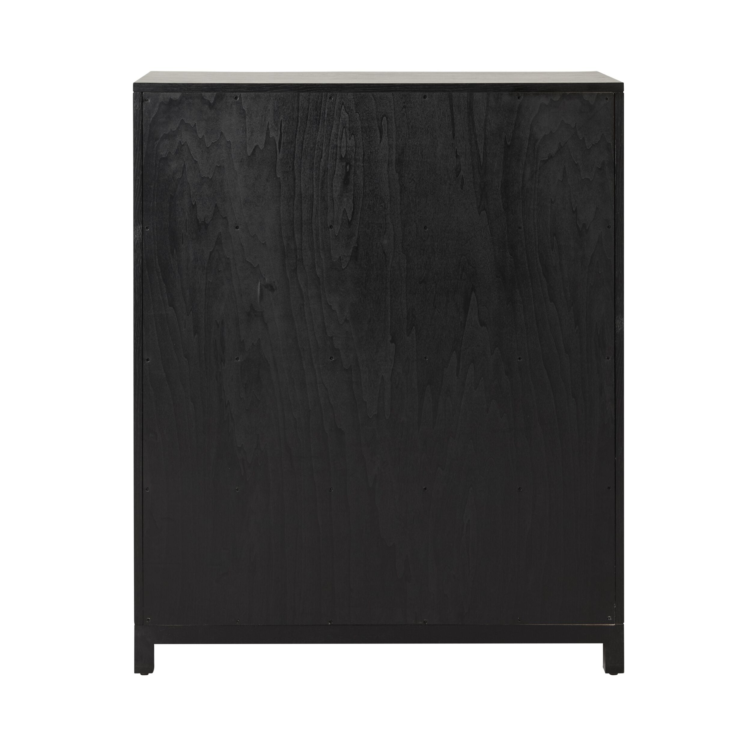 Avalon 4-Drawer Dresser Chest - Black Wooden Storage Cabinet for Bedroom, Living Room & Office Organization