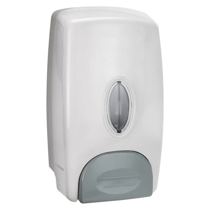 Winco SD 100 Manual Bulk Soap Dispenser - White | Commercial & Home Use | Ideal for Restaurants, Kitchens, Bathrooms & Public Washrooms