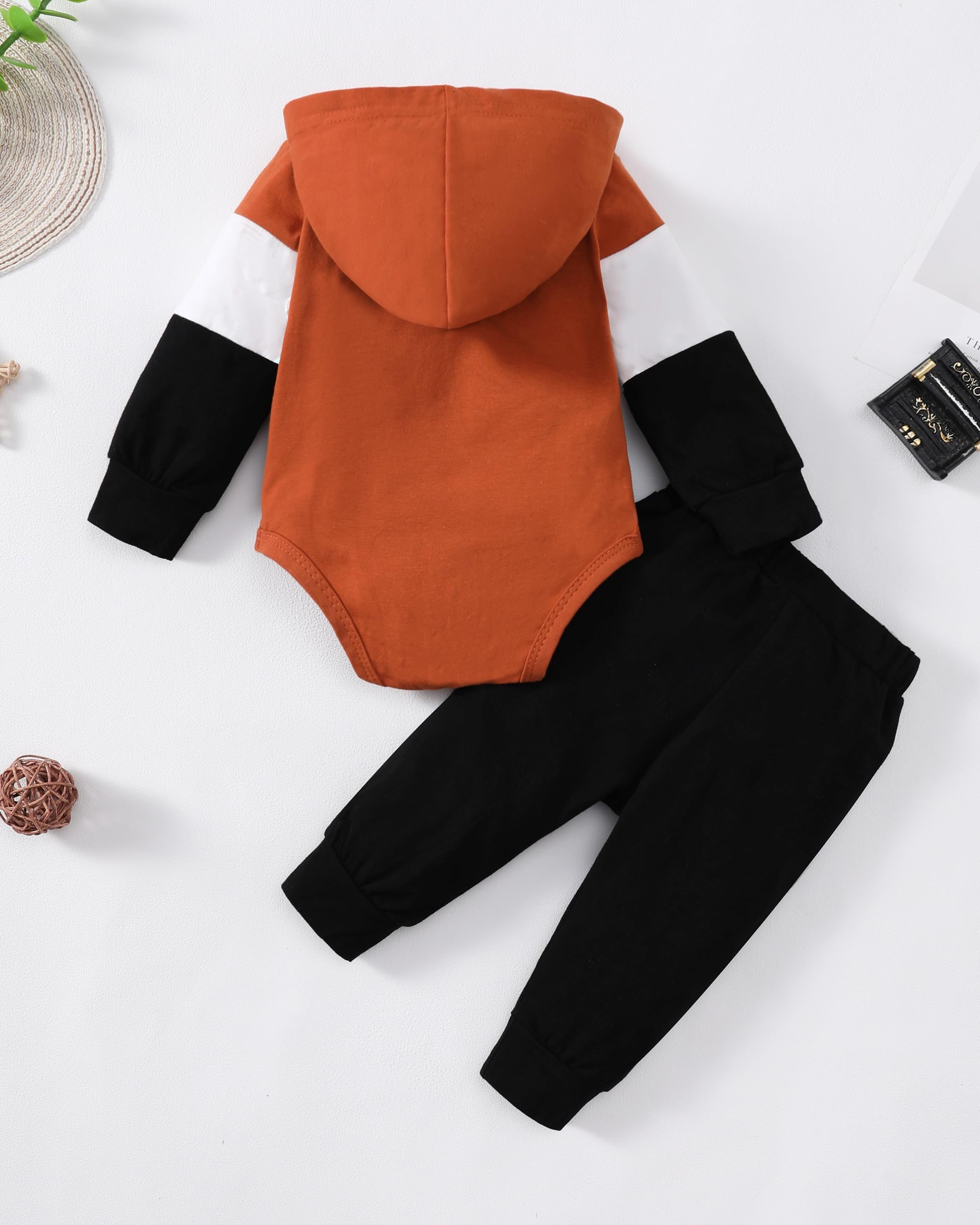 Renotemy Newborn Baby Boy Clothes - Soft Infant Hoodie Romper Outfits for Fall & Winter (0-3-6-9-12-18 Months) | Cozy Warm Baby Boy Clothing for Daily Wear, Family Outings & Photo Shoots