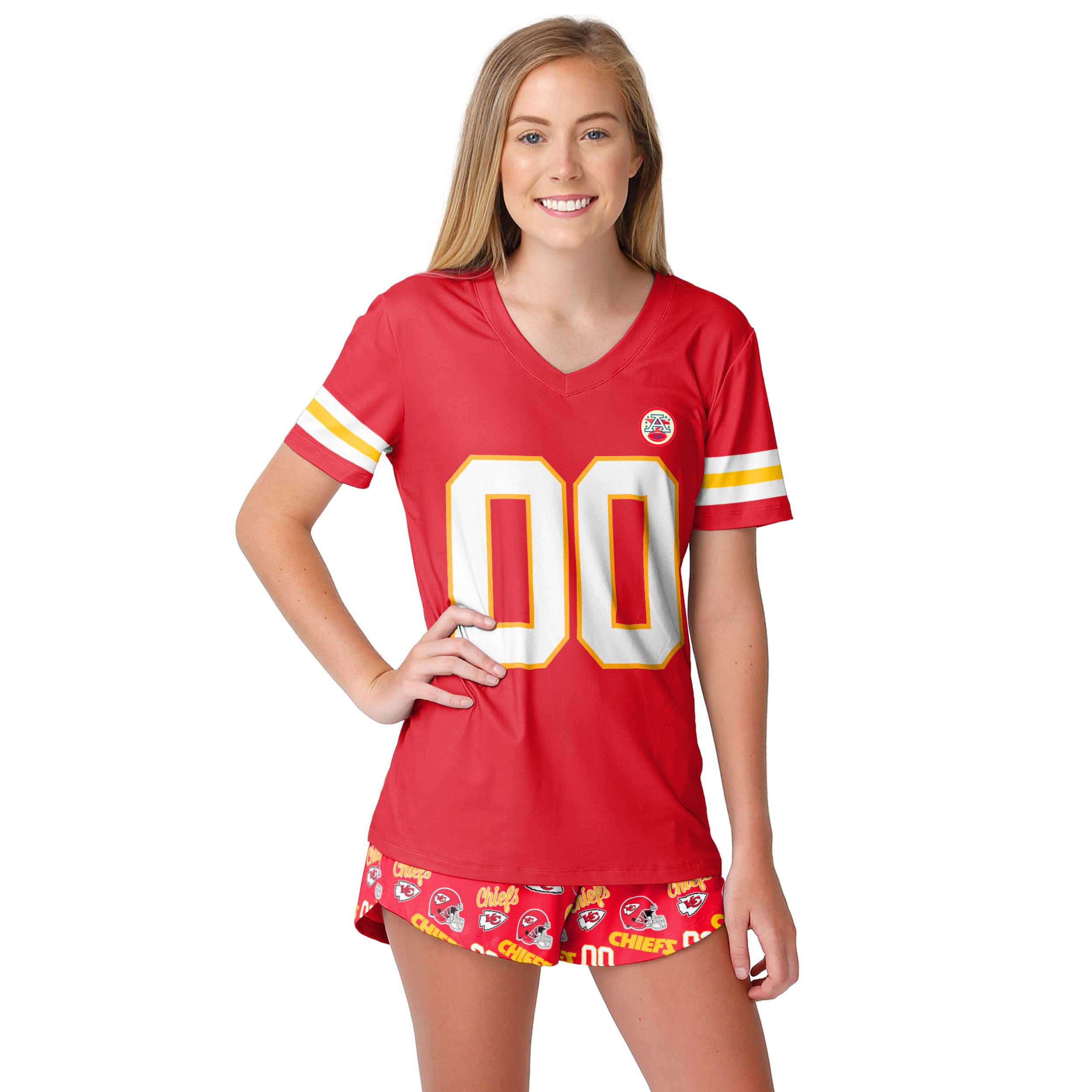 FOCO Women's NFL Team Logo Pajama Set - Ladies Gameday Ready Sleepwear for Football Fans, Perfect for Game Nights, Sleepovers & NFL Themed Parties