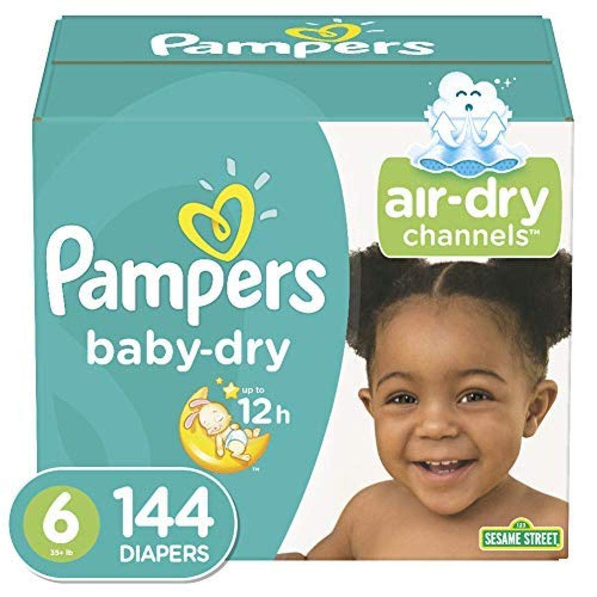 **Pampers Baby Dry Size 6 Disposable Diapers (144 Count) & Complete Clean Scented Baby Wipes (1152 Count) - 1 Month Supply for Newborns & Toddlers - Soft, Absorbent & Hypoallergenic for Day & Night Use**