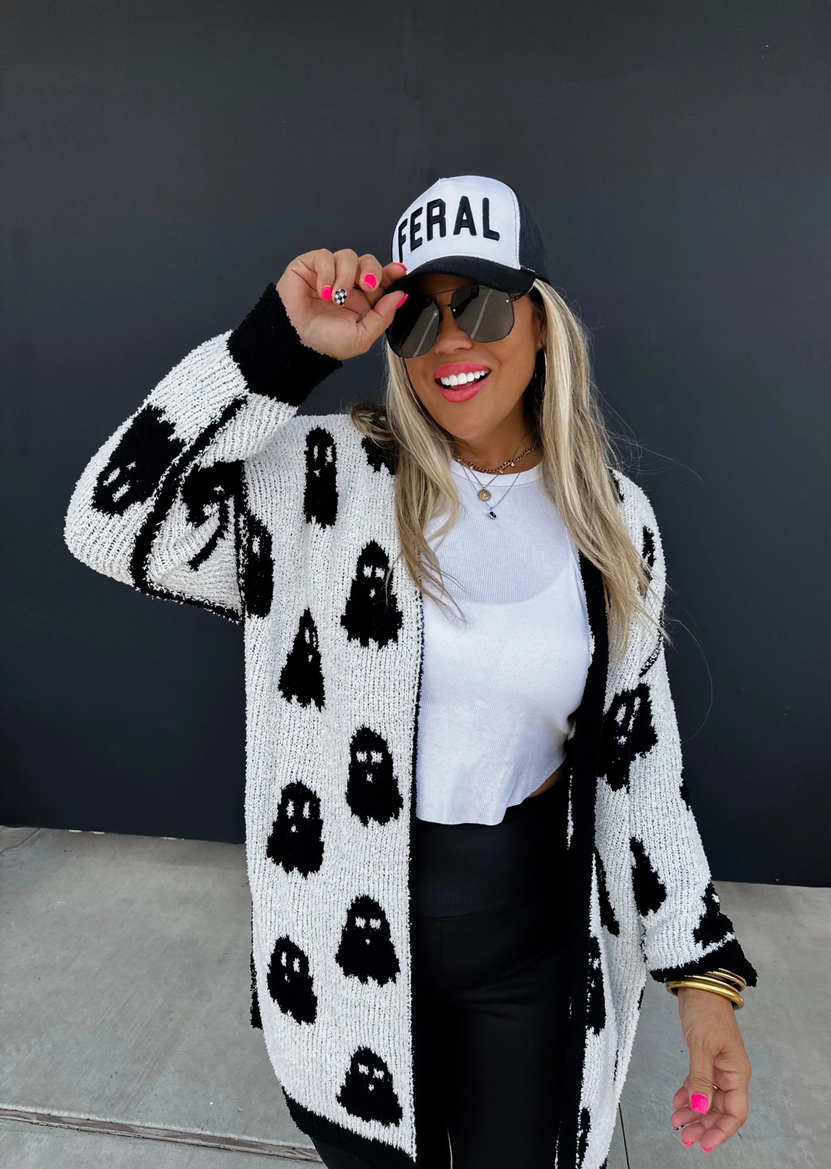 Ghost Reversible Cloud Cardigan - Soft & Stylish Unisex Sweater for Fall & Winter | Cozy Loungewear, Layering Essential, Casual Outfits