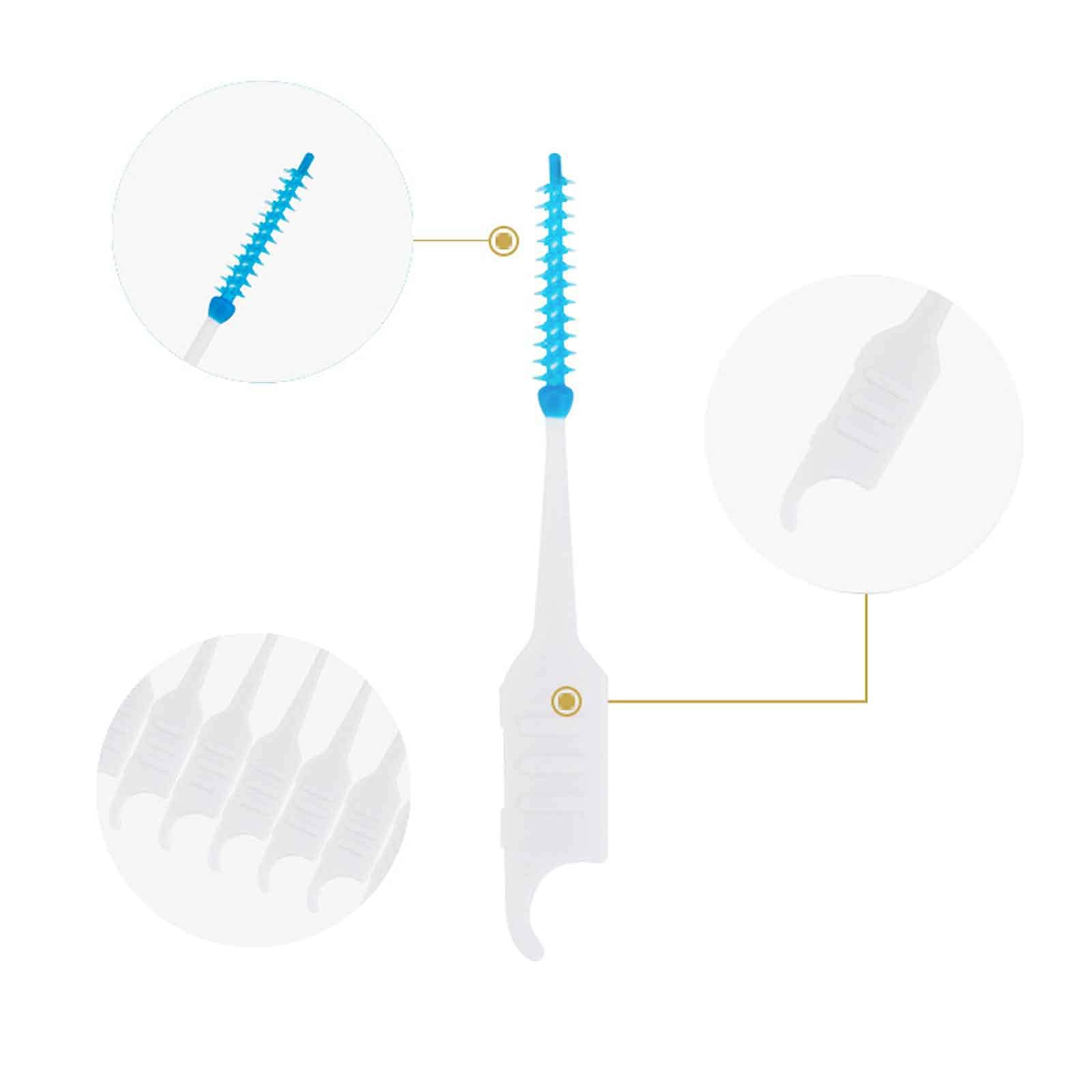 100 PCS Dual-Use Interdental Brushes - Silicone Dental Picks for Braces & Orthodontic Care | Teeth Cleaning & Flossing Tool for Oral Hygiene | Perfect for Travel & Home Dental Care