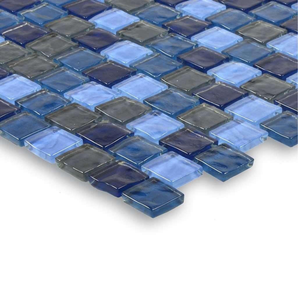 Premium Glass Pool Mosaic Tile - Charcoal Blue 1