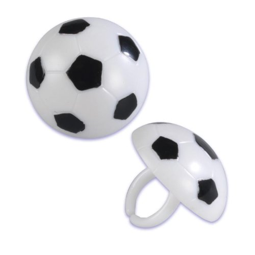 24-Piece Soccer Themed Cupcake Toppers for Birthday Parties, Sports Events & Soccer Decorations - Perfect for Kids' Birthday Cakes, Team Celebrations & Soccer Party Supplies