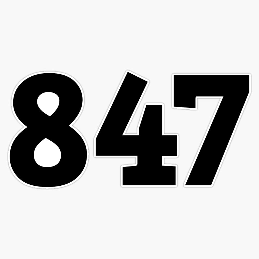 847 Waterproof Vinyl Decal Sticker for Cars - 5 Inch Durable Bumper Sticker - Perfect for Car Windows, Laptops & DIY Projects