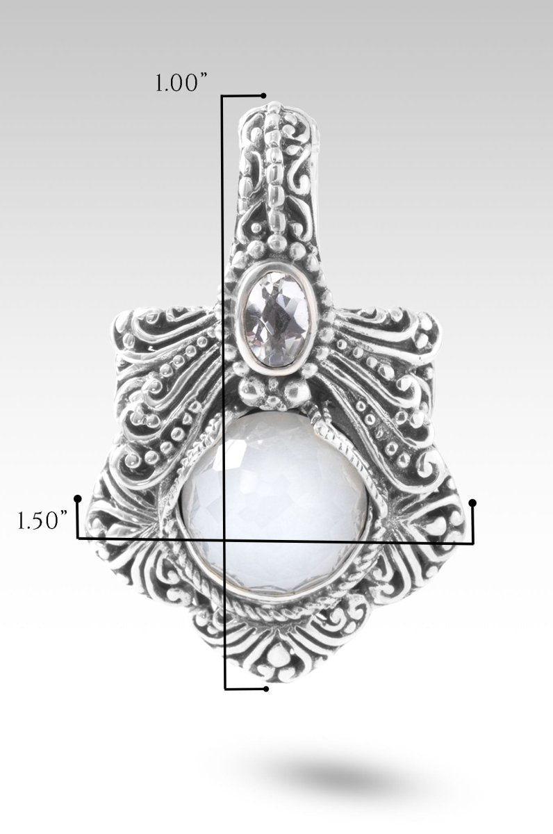 Restored Soul Pendant™ - Genuine White Moonstone & White Topaz Sterling Silver Necklace for Women - Perfect for Meditation, Spiritual Healing & Everyday Elegance