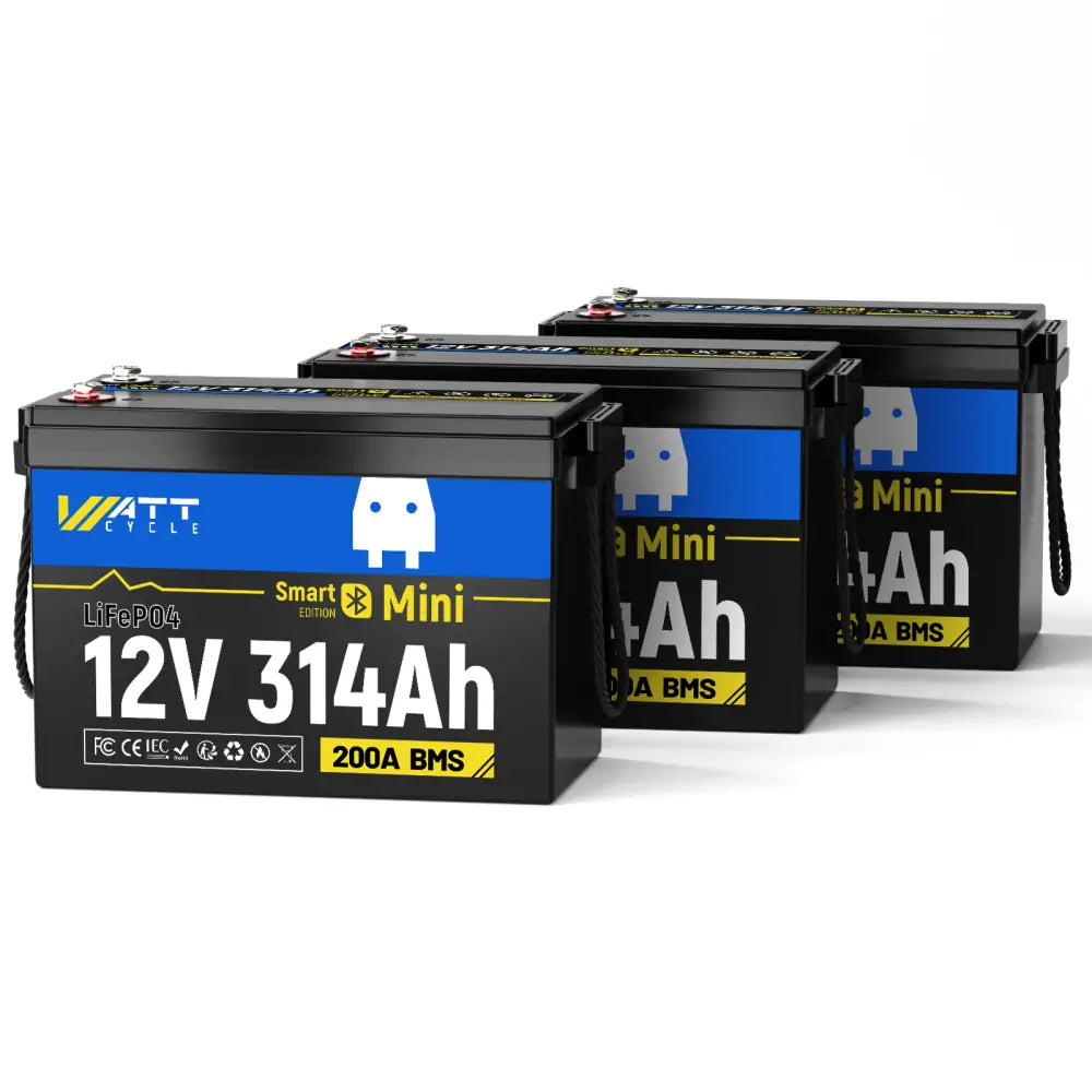 12V 280Ah Mini LiFePO4 Battery with Bluetooth - High Capacity Lithium Iron Phosphate Battery for Solar, RV, Marine & Off-Grid Power - Perfect for Camping, Emergency Backup & Outdoor Adventures