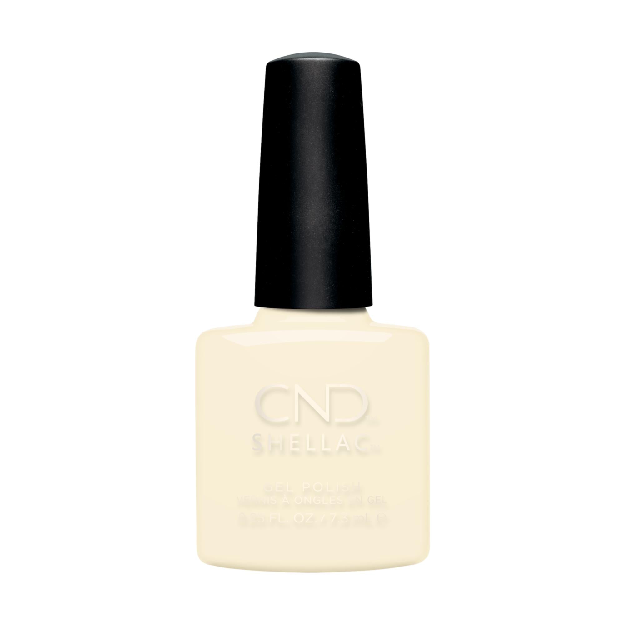 CND Shellac Nail Polish - White Button Down (0.25 fl oz) for Professional Salon & At-Home Manicures