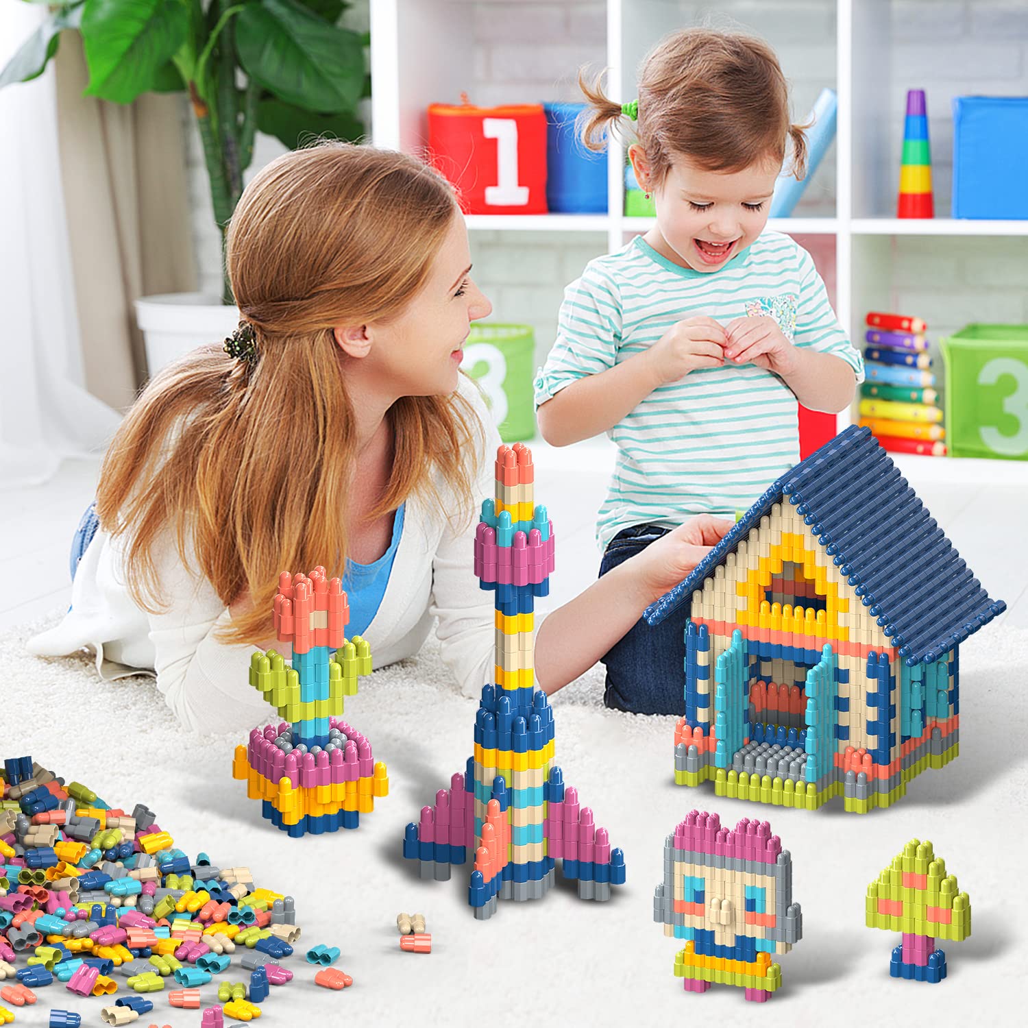 1120pcs STEM Building Blocks Set - Educational Construction Toy for Kids Ages 3+, Creative Learning Playset for Boys & Girls - Enhance Brain Development, Preschool & Kindergarten Activities - Perfect for Home, Classroom & Birthday Gifts