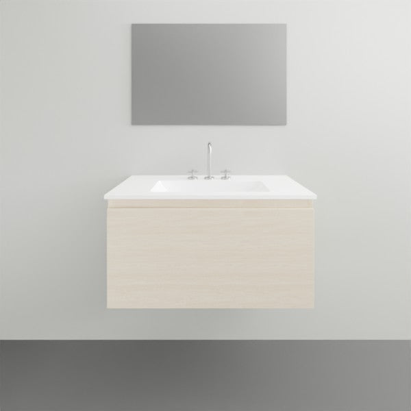 ADP Glacier Lite All Drawer Slim Vanity with Ceramic Top - Modern Bathroom Vanity Set with Storage Drawers & White Ceramic Countertop - Perfect for Small Bathrooms, Powder Rooms & Guest Baths
