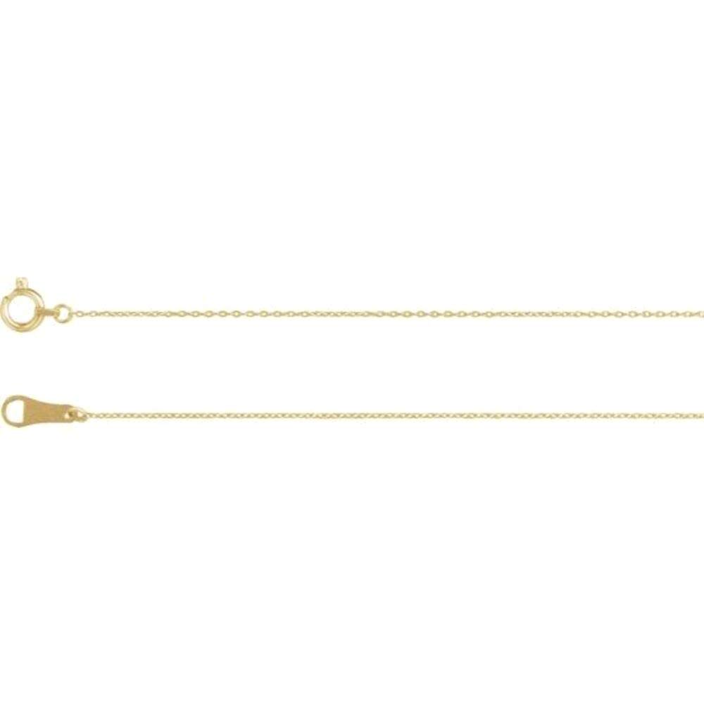 Bonyak 10kt Solid Yellow Gold Cable Chain Necklace 20
