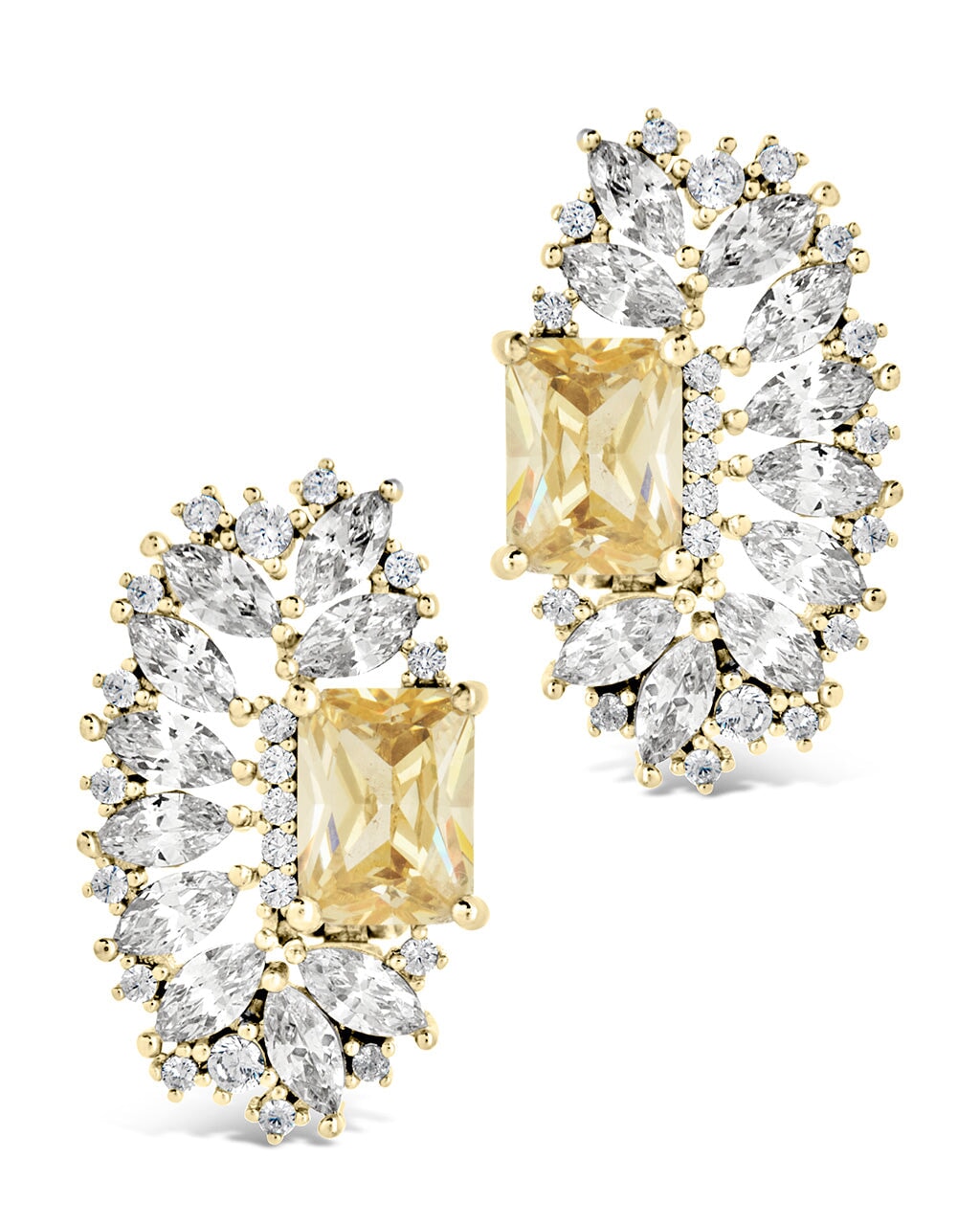 Nina Elongated CZ Stud Earrings - Sparkling Cubic Zirconia Dangle Earrings for Women, Elegant Party Jewelry Gift for Her | Perfect for Weddings, Date Nights & Special Occasions