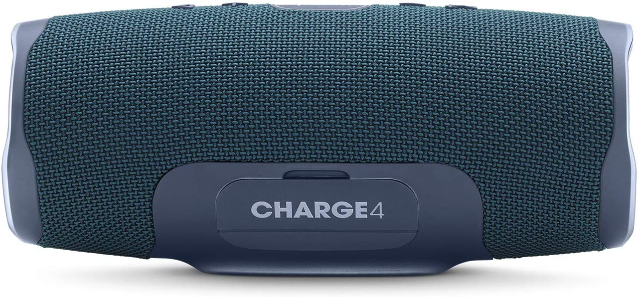 JBL Charge 4 Bluetooth Speaker - Wireless Portable Speaker with Powerful Bass, IPX7 Waterproof, 20-Hour Playtime - Perfect for Outdoor Adventures, Beach Parties & Poolside Relaxation (Blue)