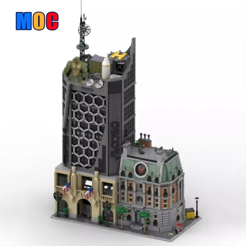 5595PCS MOC-146947 Amazing Spider-Man Oscorp Tower Building Set - Superhero Toy for Kids & Adults - Perfect for Marvel Fans, Collectors & Creative Play