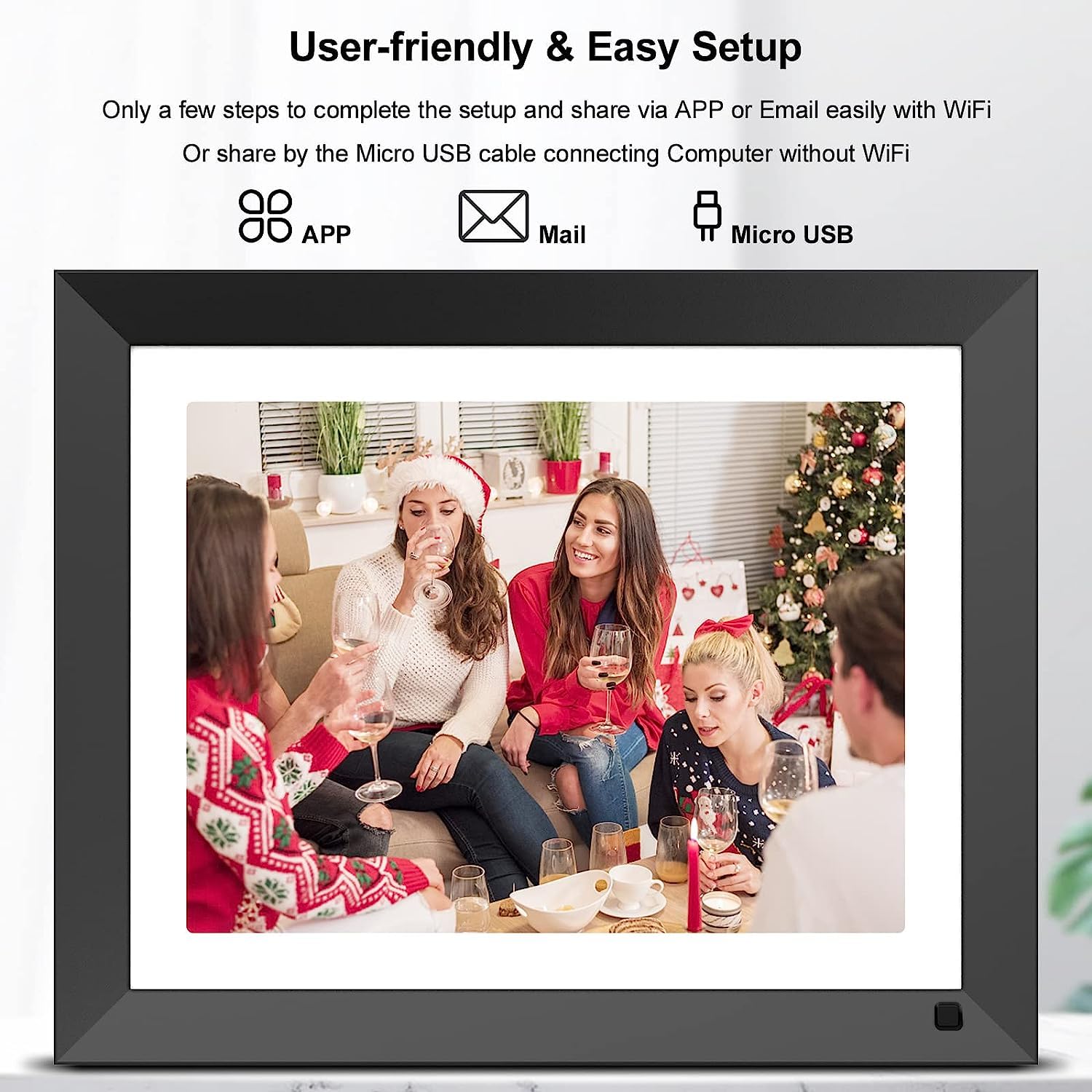 11-inch WiFi Digital Picture Frame - 2K HD IPS Touch Screen Display, 32GB Storage, Motion Sensor, Remote Photo Sharing via App & Email, Perfect Gift for Christmas, Birthday, Home & Office Decor