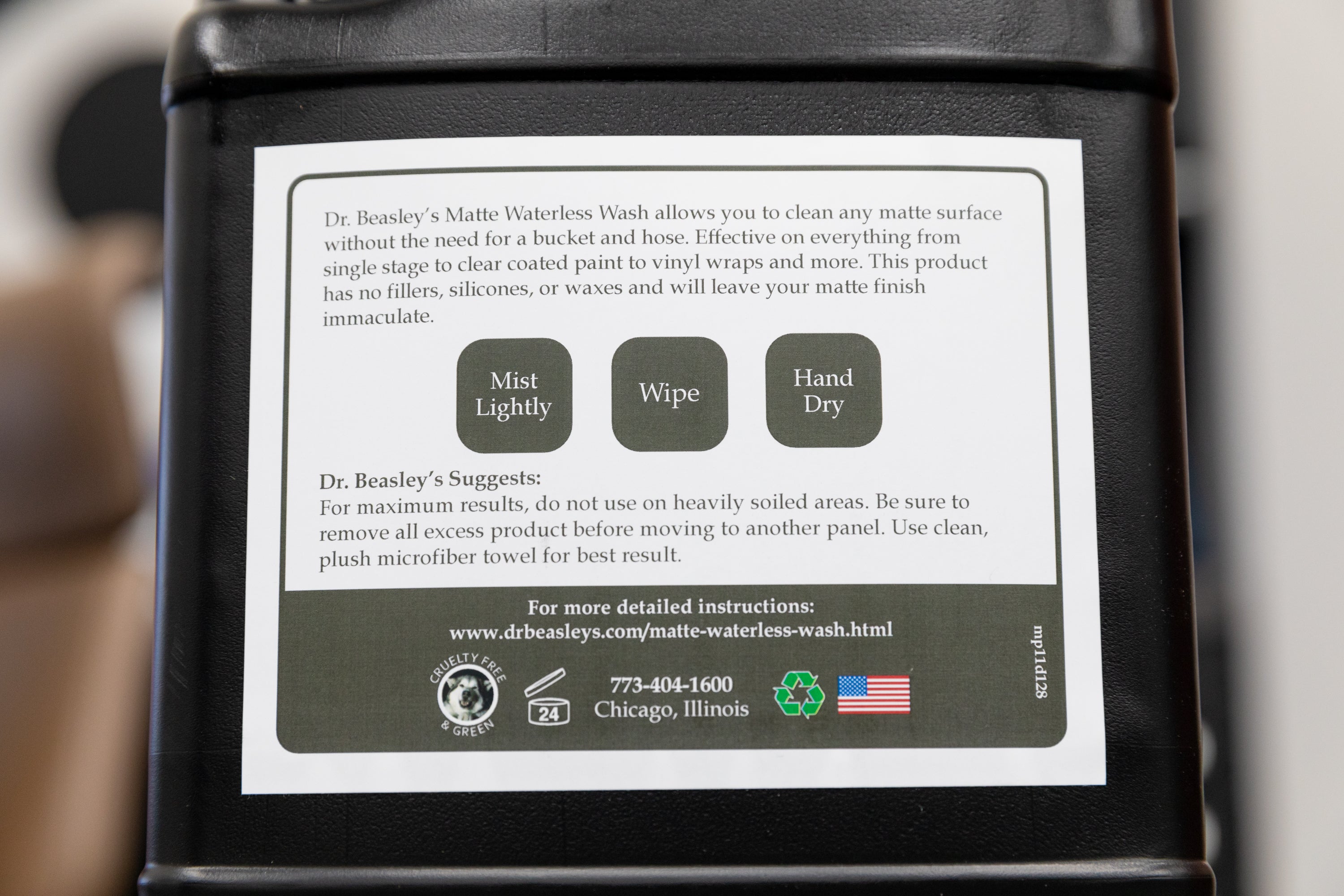 Dr. Beasley's Matte Waterless Wash - Quick & Easy Car Cleaning Solution for Matte Paint - Perfect for Road Trips, Car Shows & Daily Maintenance