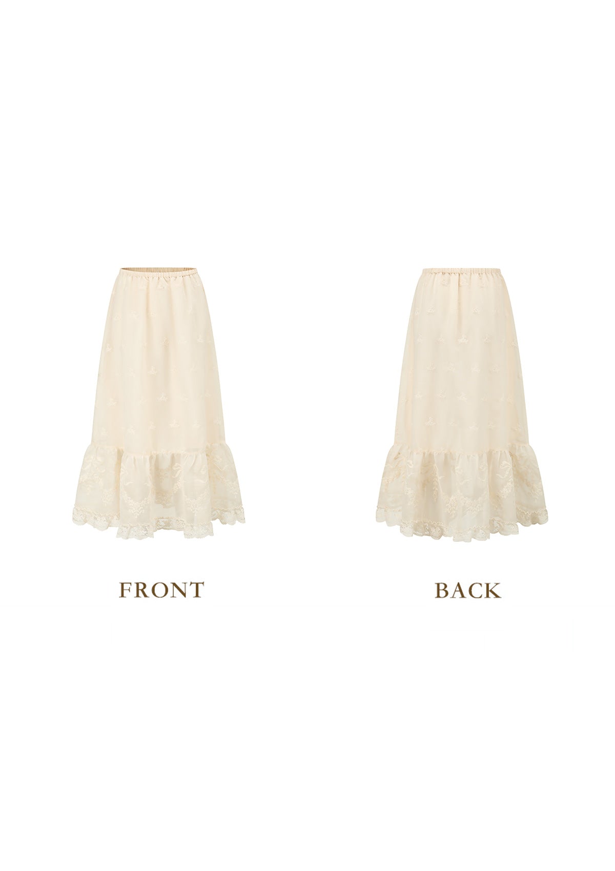 Elegant Mousse Love Letter Skirt - Flowy A-Line Midi Skirt for Women | Perfect for Date Nights, Weddings & Special Occasions