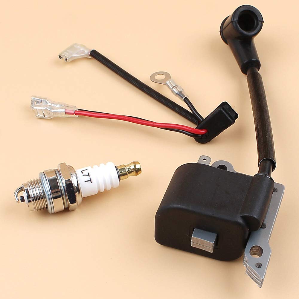 Husqvarna 240 235 136 137 141 23 26 36 41 Chainsaw Ignition Coil Module & Spark Plug Kit Replacement Parts - Compatible with Yuton - Perfect for Chainsaw Maintenance & Repair