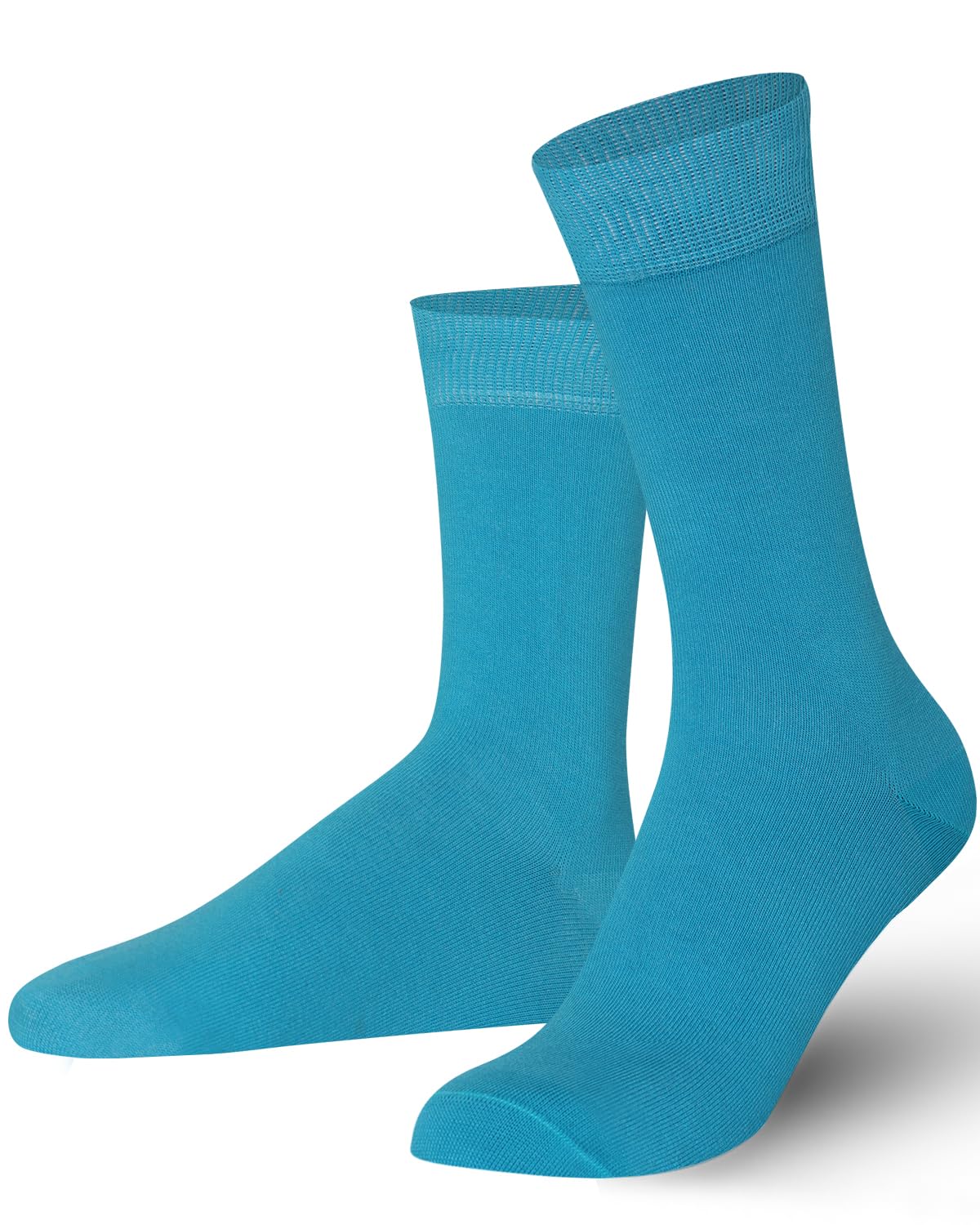 Mysocks® 5 Pairs Men's Cotton Striped Socks - Breathable Casual Crew Socks for Everyday Wear, Work & Sports