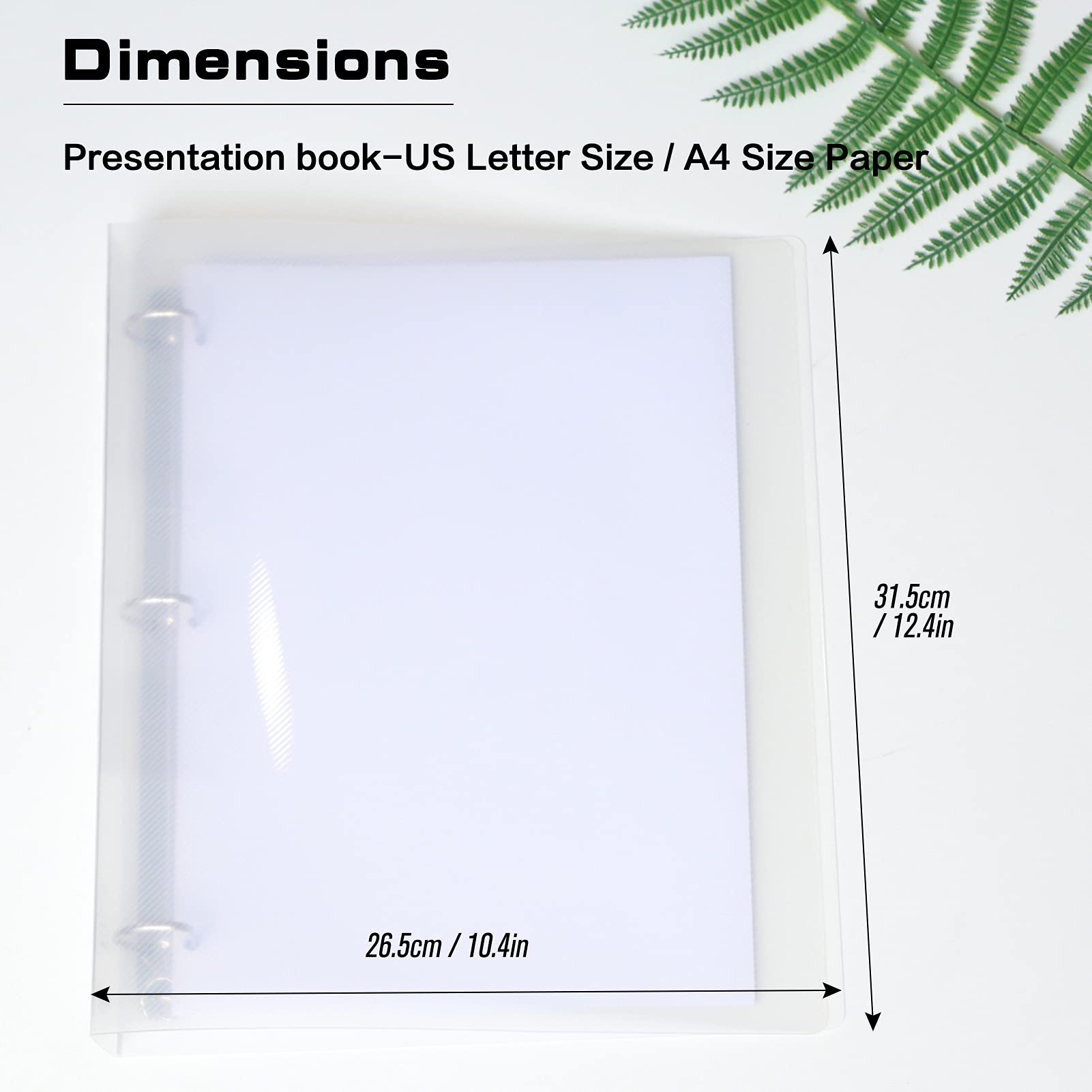 NatureTouch 3 Ring Binder 1.5 Inch - 4 Pack D Ring Binders for 8.5 x 11 Paper, Clear View Organizer with Transparency - Perfect for School, Office & Document Storage