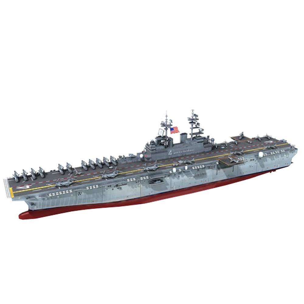 1/700 Scale USS Boxer LHD-4 Amphibious Assault Ship Plastic Model Kit - T-Toy Battleship Puzzle for Adults & Kids - 14.4 x 2.4 Inch Military Ship Building Toy - Perfect for Collectors, DIY Projects & War Game Scenes