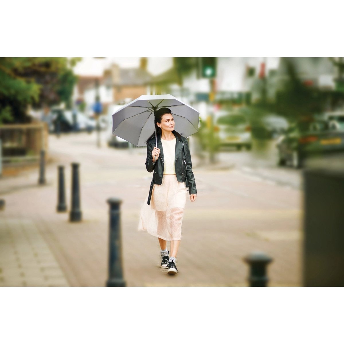 Go Travel Automatic Umbrella - Windproof Compact Travel Umbrella with Auto Open/Close for Men & Women - Perfect for Commuting, Hiking, and Outdoor Activities