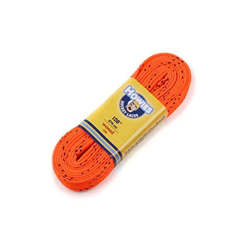 Howies Waxed Hockey Skate Laces - Hot Orange 120