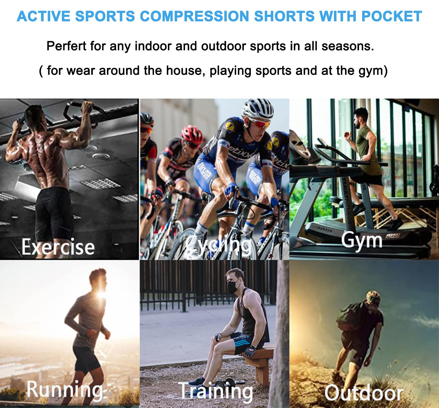 SPVISE 1 or 3 Pack Men's Compression Shorts with Pocket - Breathable Spandex Workout Underwear for Gym, Running, Basketball & Sports - Perfect for Training, Cycling & Active Lifestyle