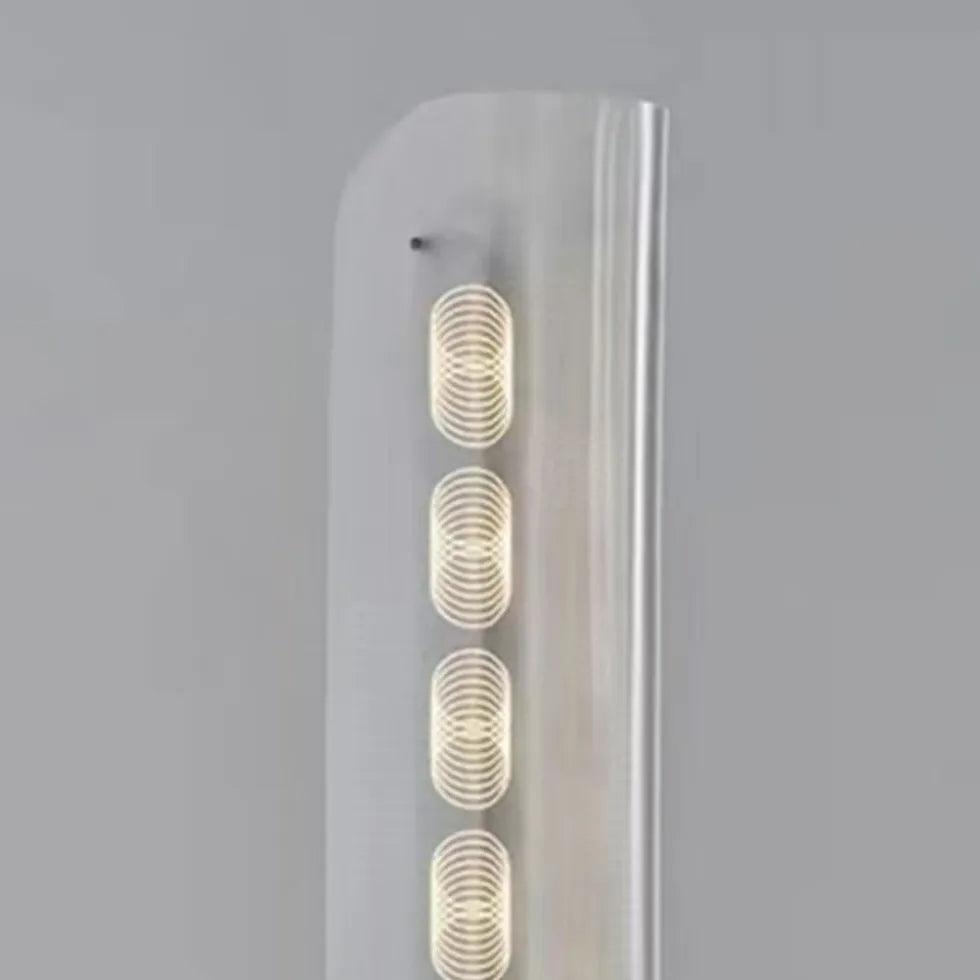 Modern Transparent Cylindrical Minimalist Tall Floor Lamp - Sleek Home & Office Lighting for Living Room, Bedroom or Study Decor