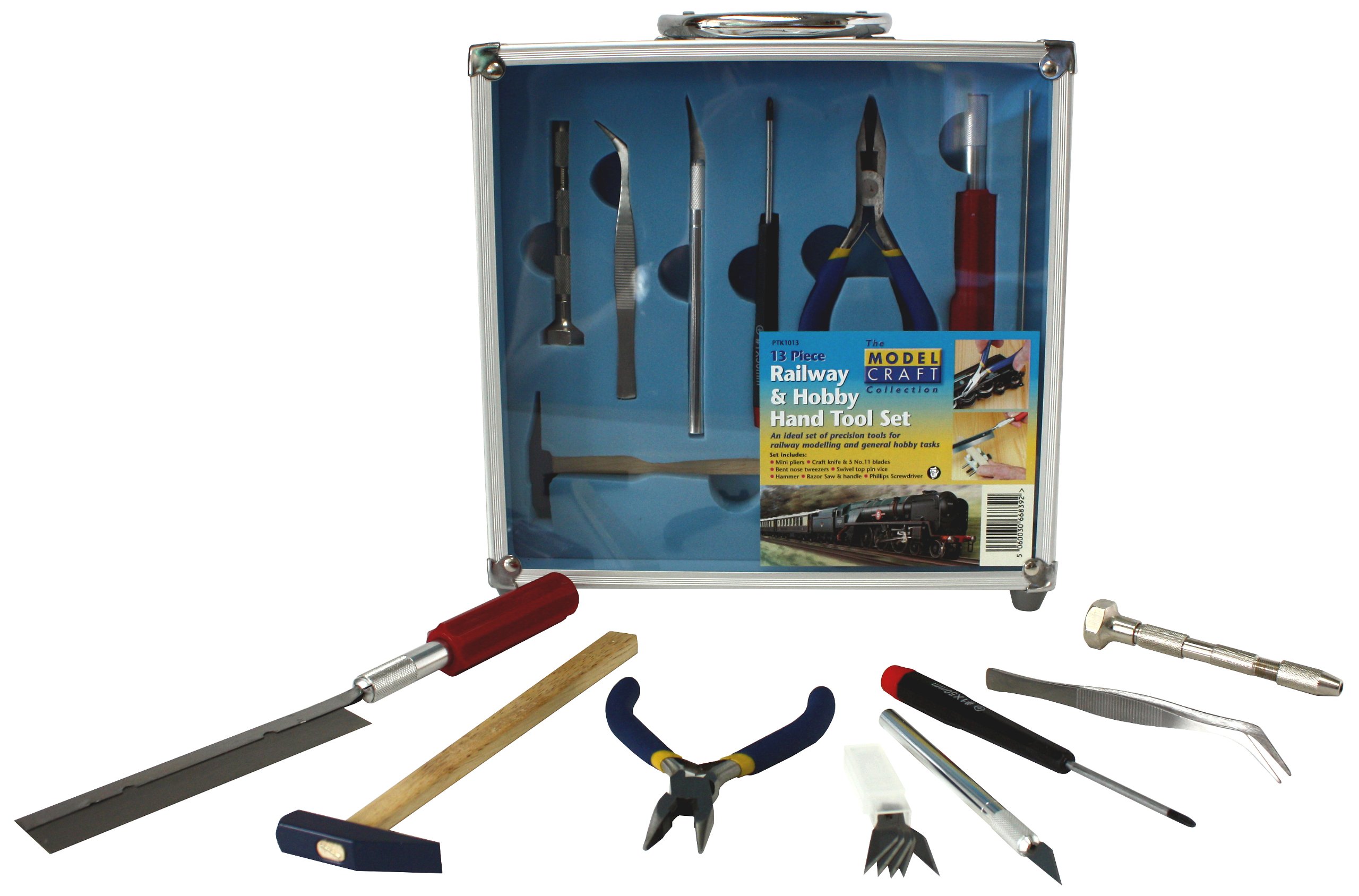 13-Piece Professional Model Railroad Tool Kit for Train Enthusiasts - Perfect for Layout Building, Track Maintenance & DIY Scenery Projects