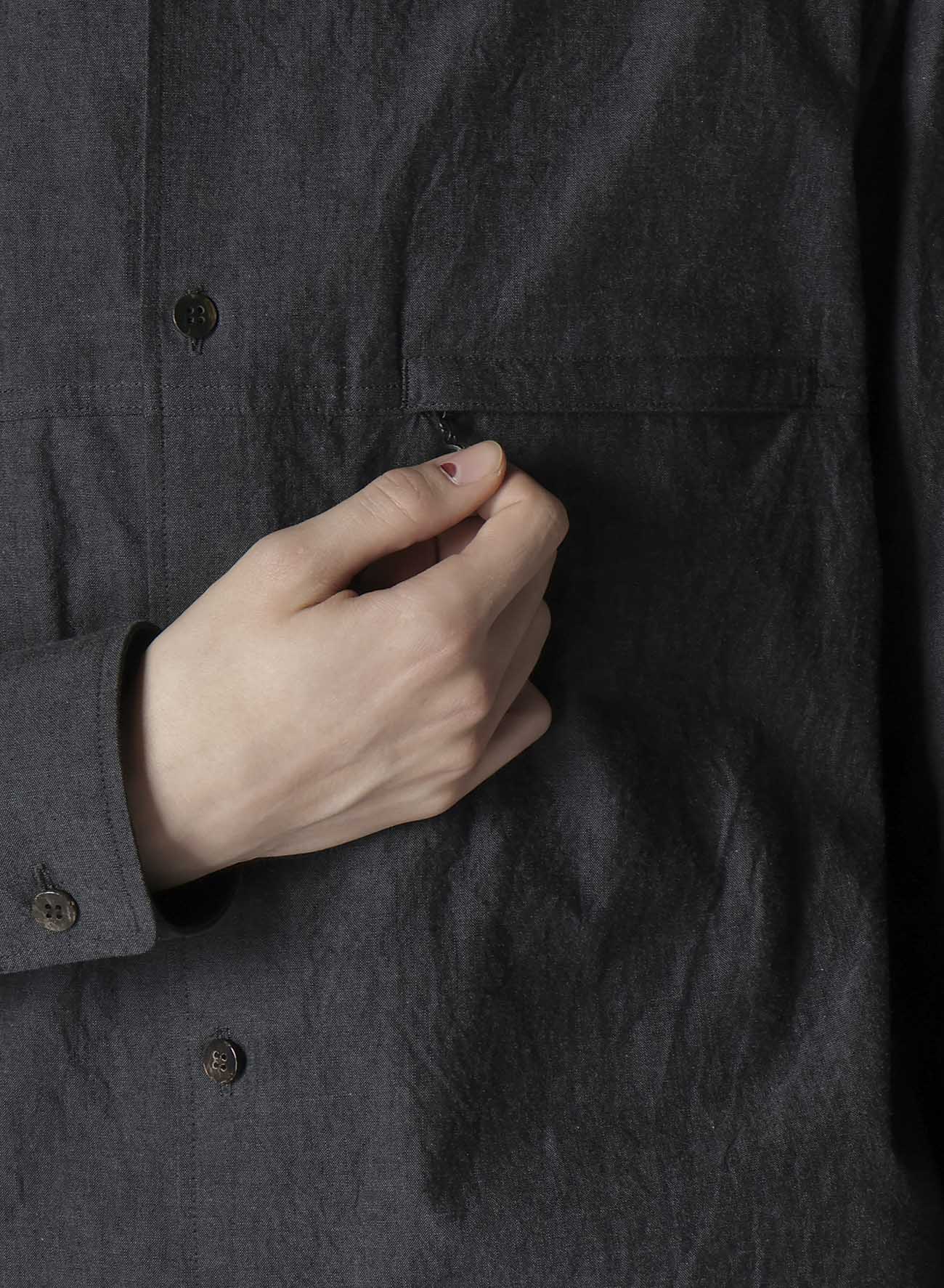 Men's Cotton Denim Dungaree Shirt with Double Zip Pockets - Casual Workwear & Outdoor Adventure Shirt