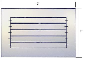 CRL AMG1280 Clear 12x8 Inch Adjustable Louver Acrylic Mirror Grille - Perfect for Home Theater, Studio, and Office Privacy Screens