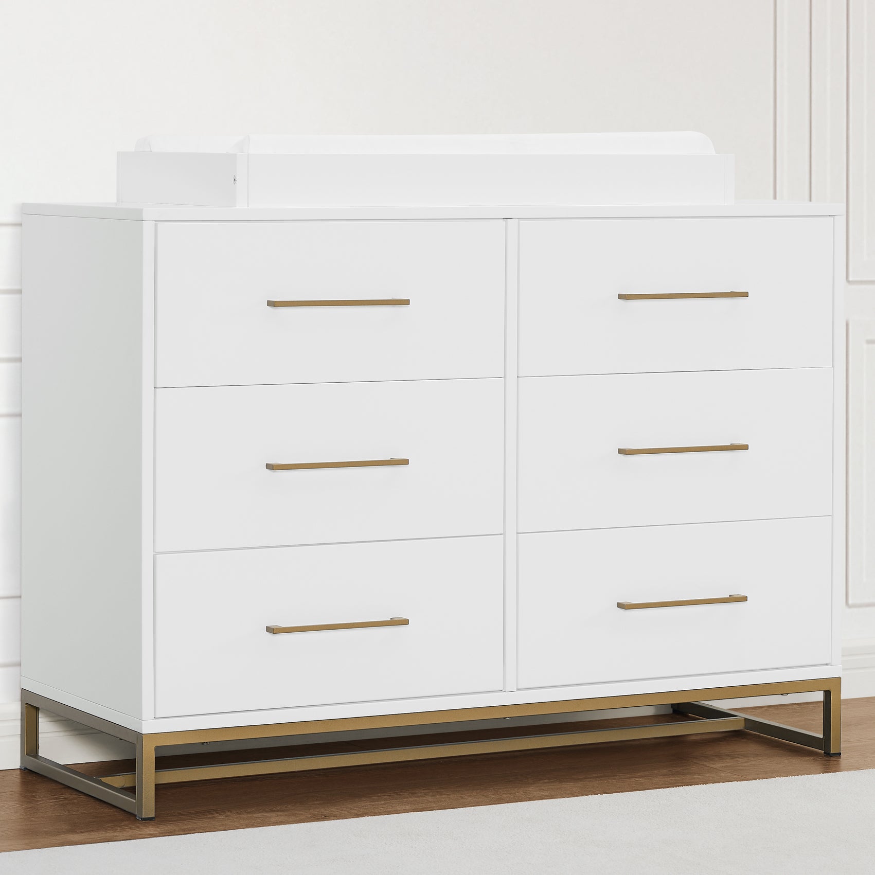 Elegant Jade 6-Drawer Dresser with Interlocking Drawers - Perfect for Bedroom, Nursery, or Dorm Organization & Storage