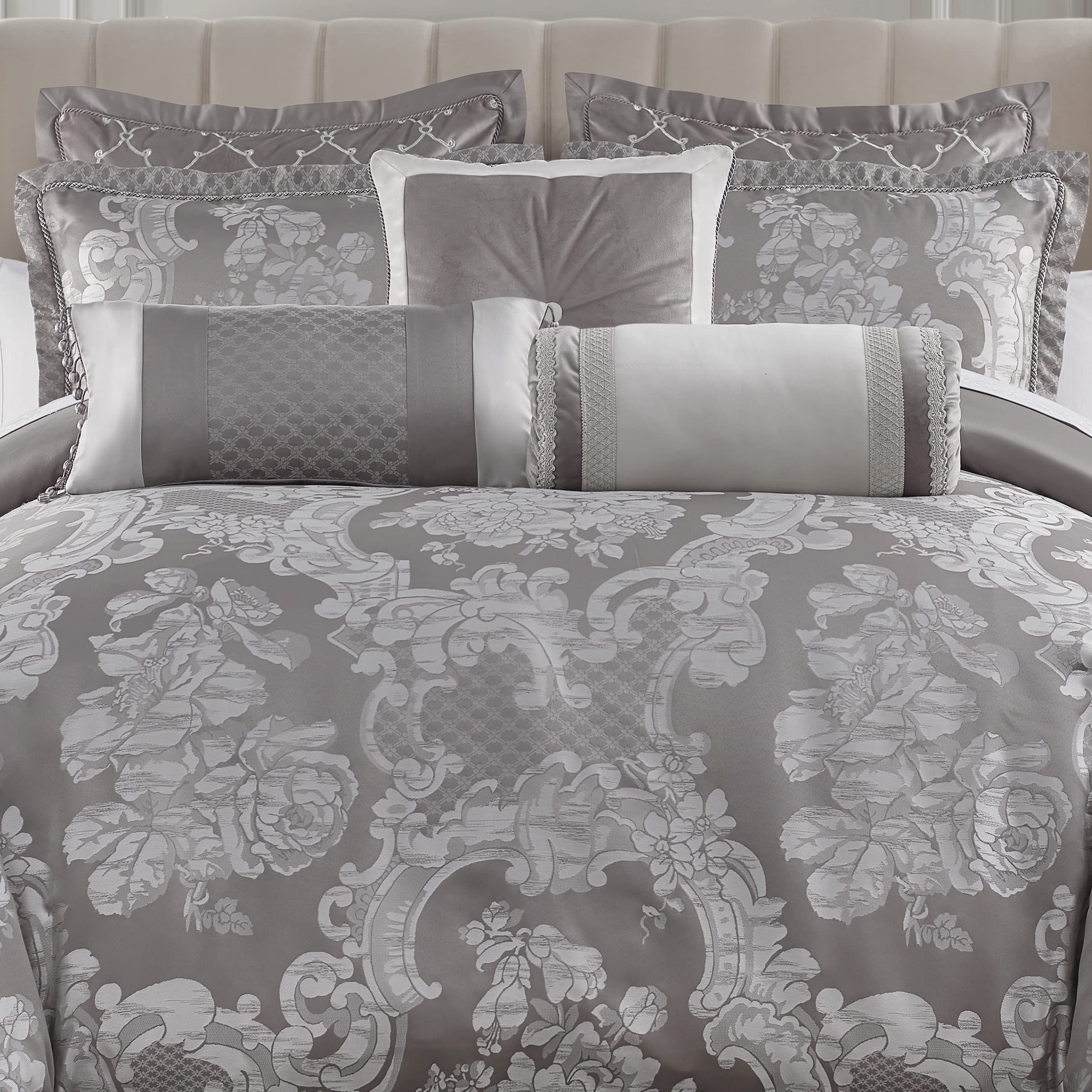 WATERFORD Princess King Comforter Set 6-Piece - Luxurious Mocha Brown Bedding Collection for Master Bedroom & Guest Room