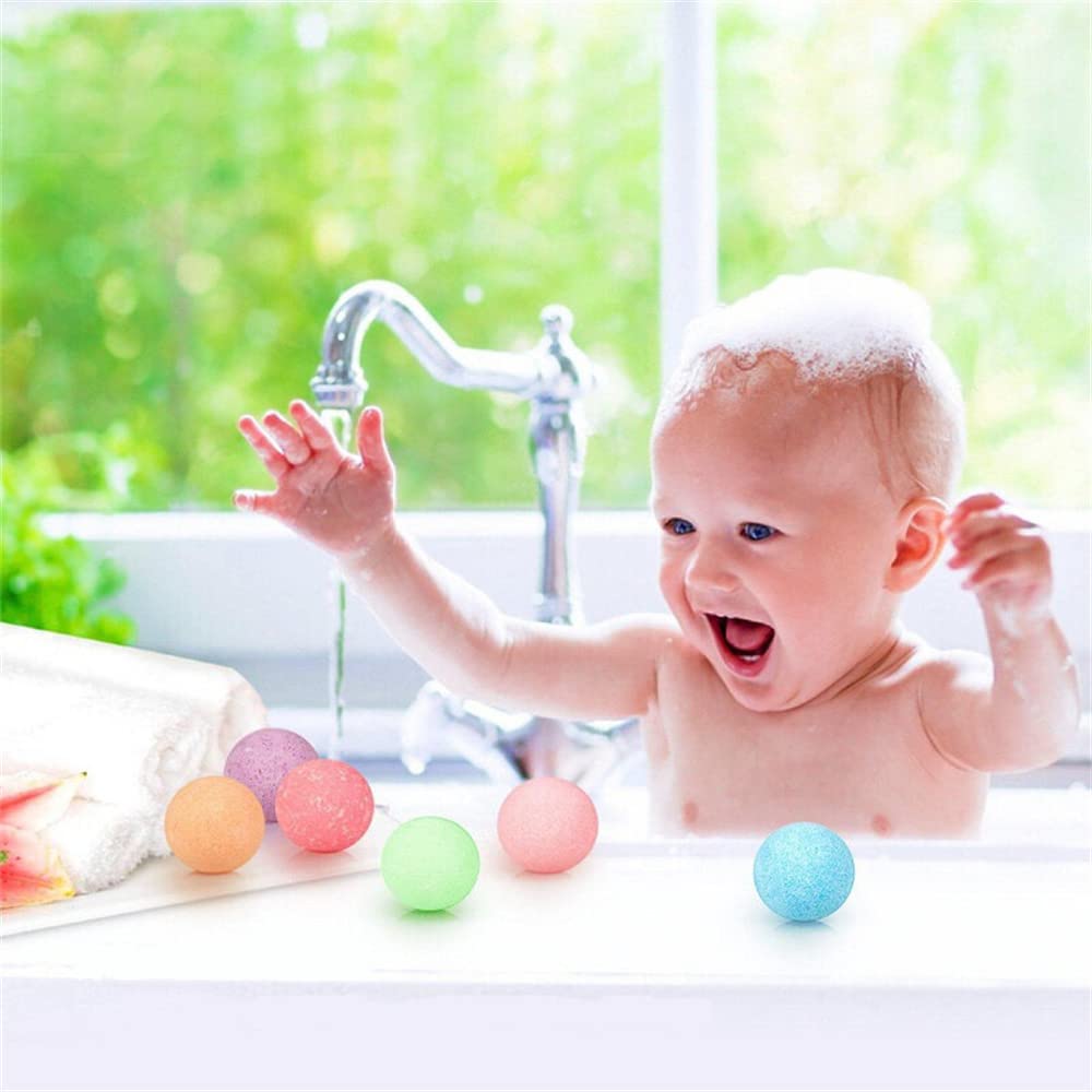 6PCS Mild East Gold Bath Salt Balls - Premium Large Colorful Bath Bombs for Relaxation & Stress Relief - Perfect for Spa, Self-Care & Gift Giving