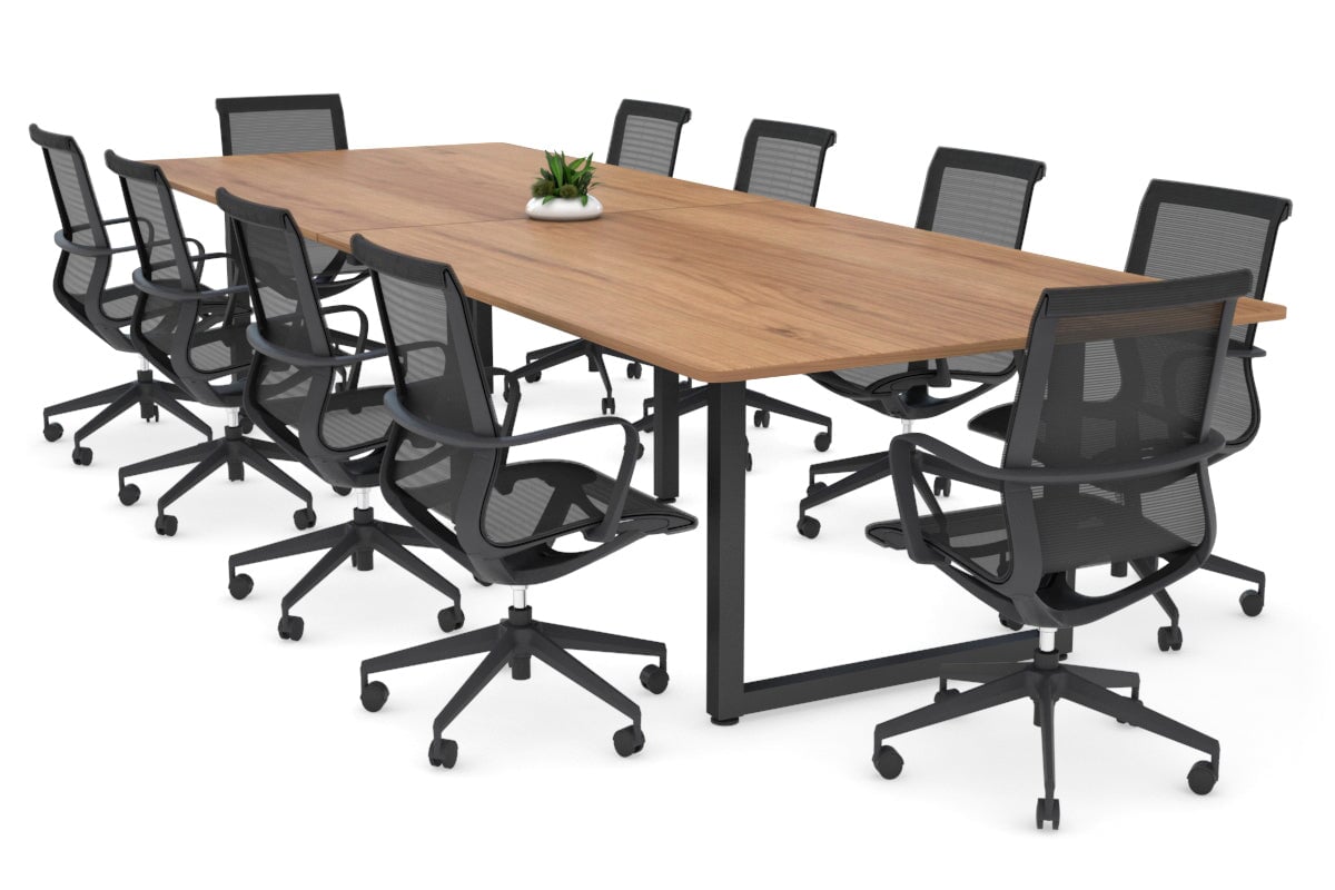 Modern Quadro Loop Legs Boardroom Table with Rounded Corners - 3200L x 1100W - Perfect for Executive Offices, Conference Rooms & Contemporary Workspaces