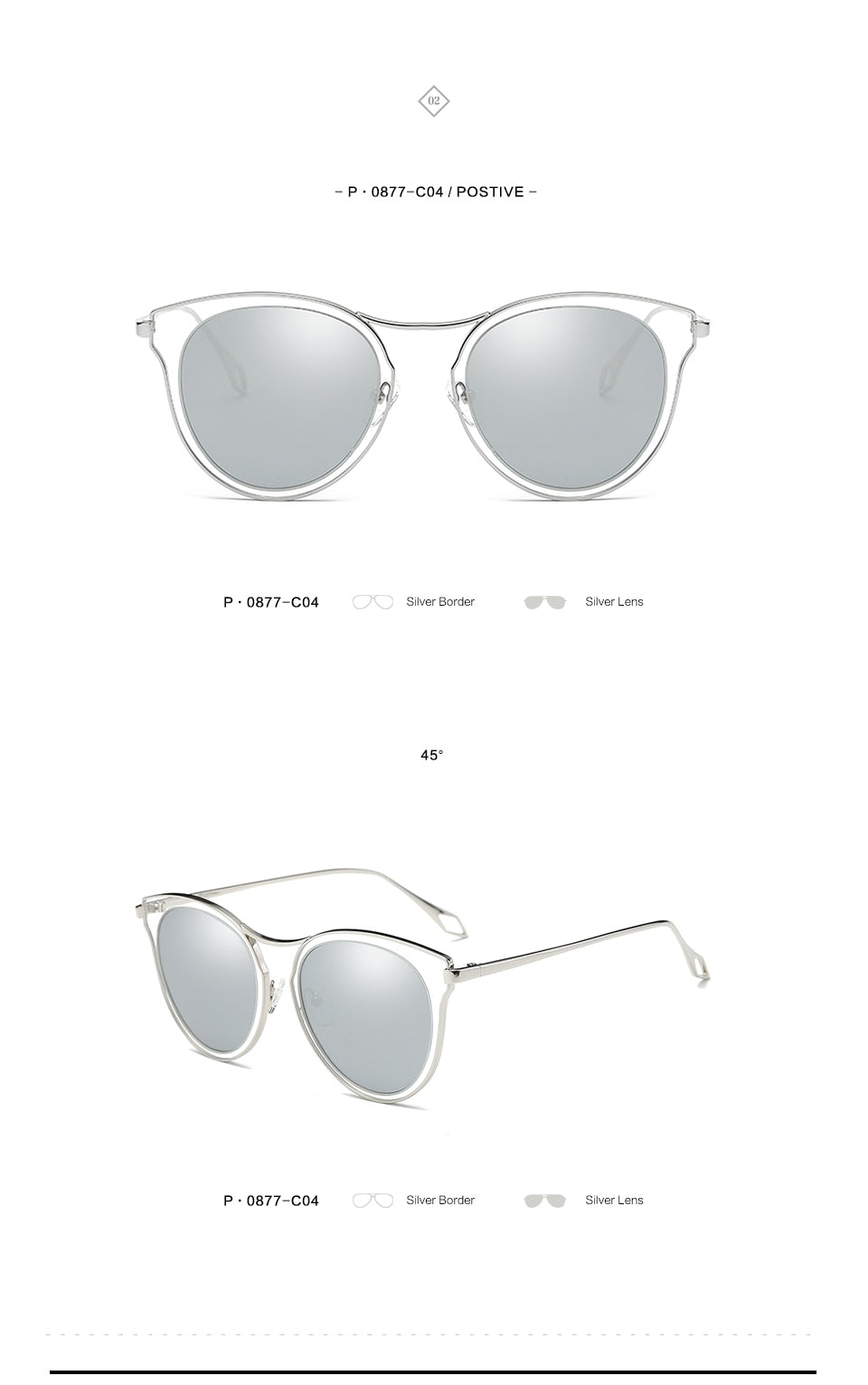 20/20 Women's Polarized Metal Frame Sunglasses P0877 - UV Protection, Lightweight & Stylish for Driving, Beach & Outdoor Activities