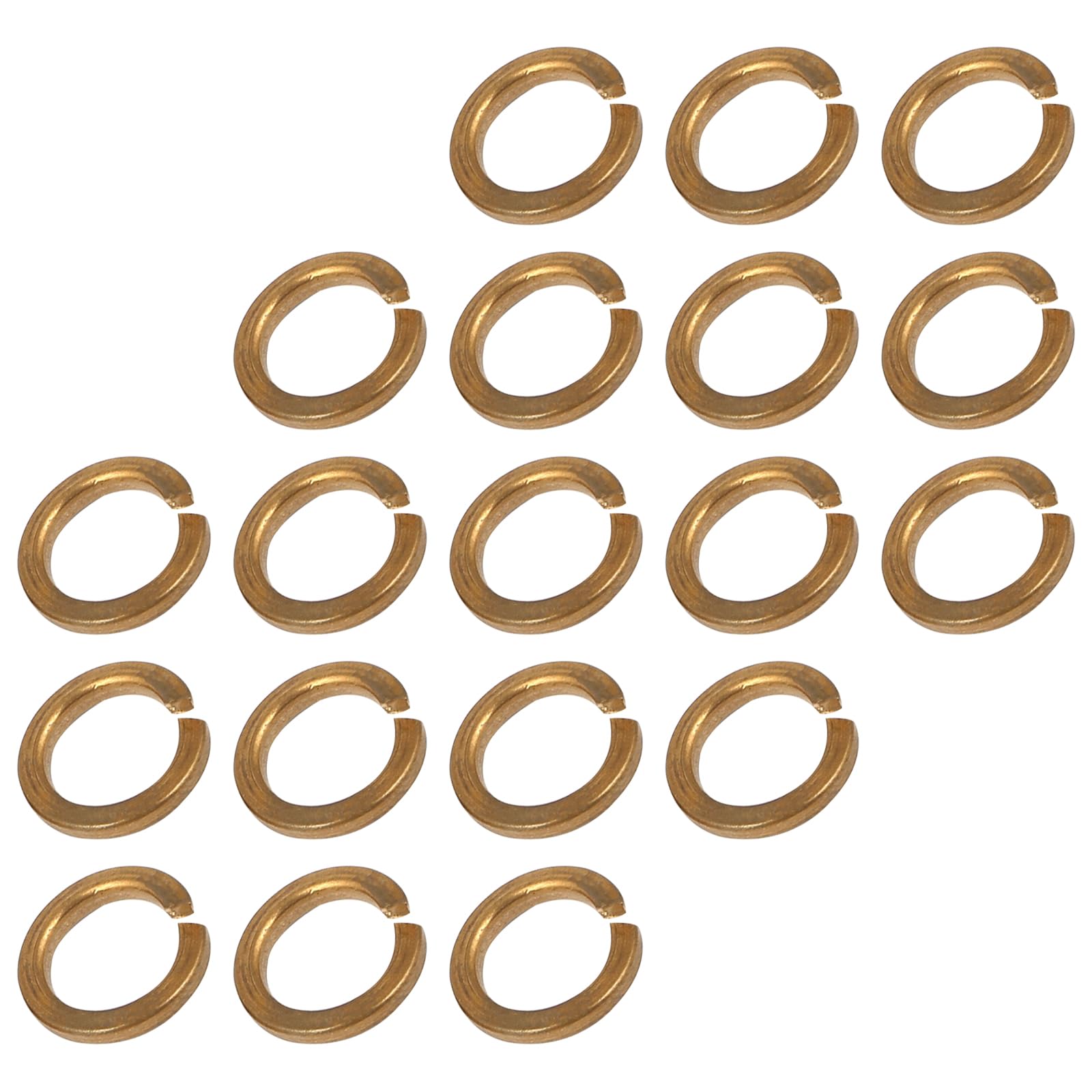 METALLIXITY M8 Split Lock Washers 8Pcs - Copper Spring Lock Washers Elastic Gaskets for Bolts & Nuts - Perfect for Household, Automotive & Machinery Applications