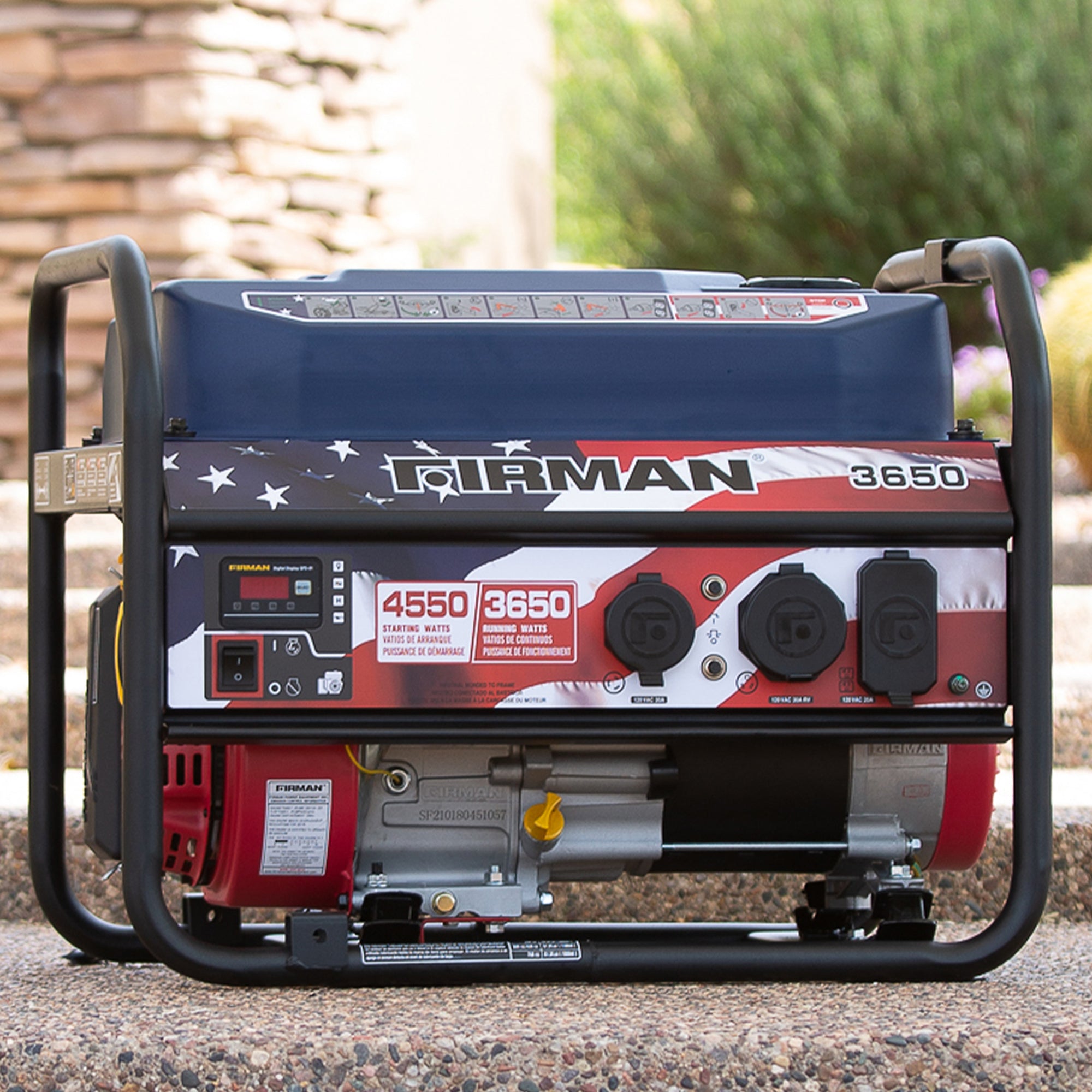 4550W Portable Gas Generator with Recoil Start - 120V Power for Camping, Emergencies & Outdoor Events