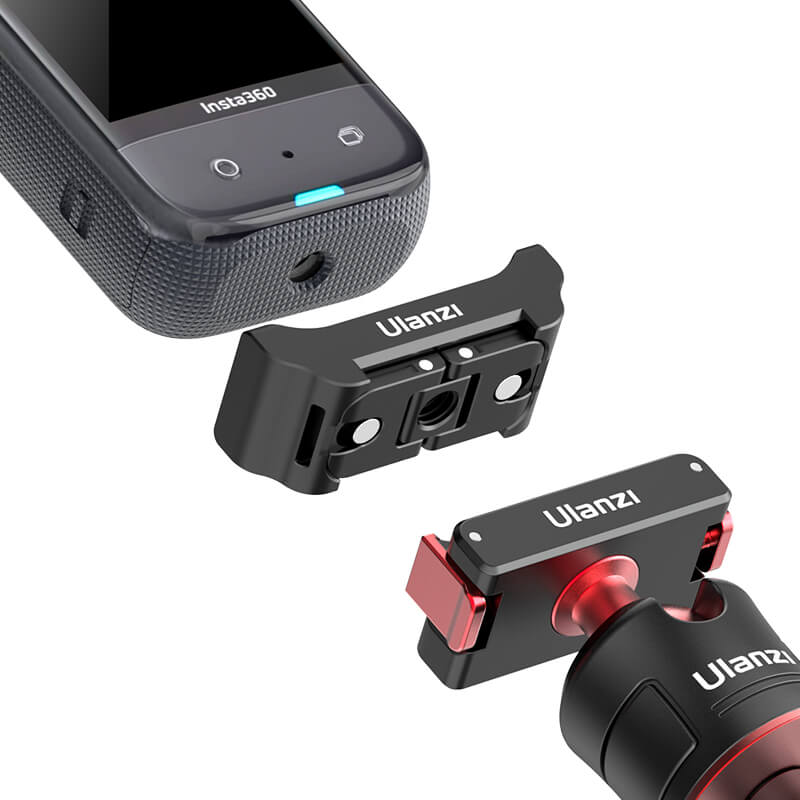 Ulanzi 3-in-1 Quick Release Adapter Compatible with Insta360 X4/X3/X2 (Model C041GBB1) - Perfect for Vlogging, Travel & Action Camera Mounting