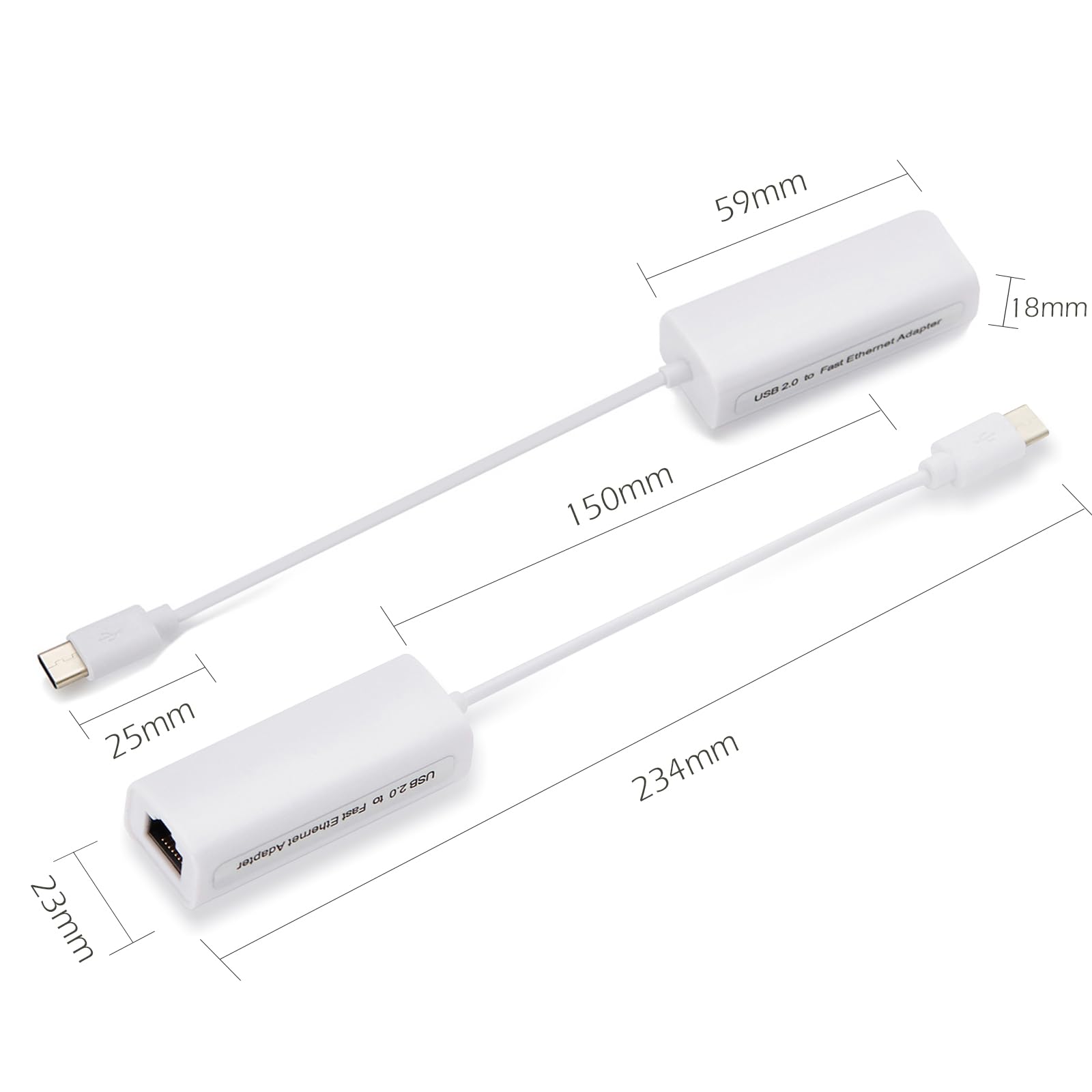 USB-C to Ethernet Adapter - 1Gbps High-Speed Wired Internet Adapter for MacBook Pro/Air, Surface Pro, Windows 7/8/10/11, macOS & Android Devices - Perfect for Online Gaming, Video Conferencing & Stable Office Work